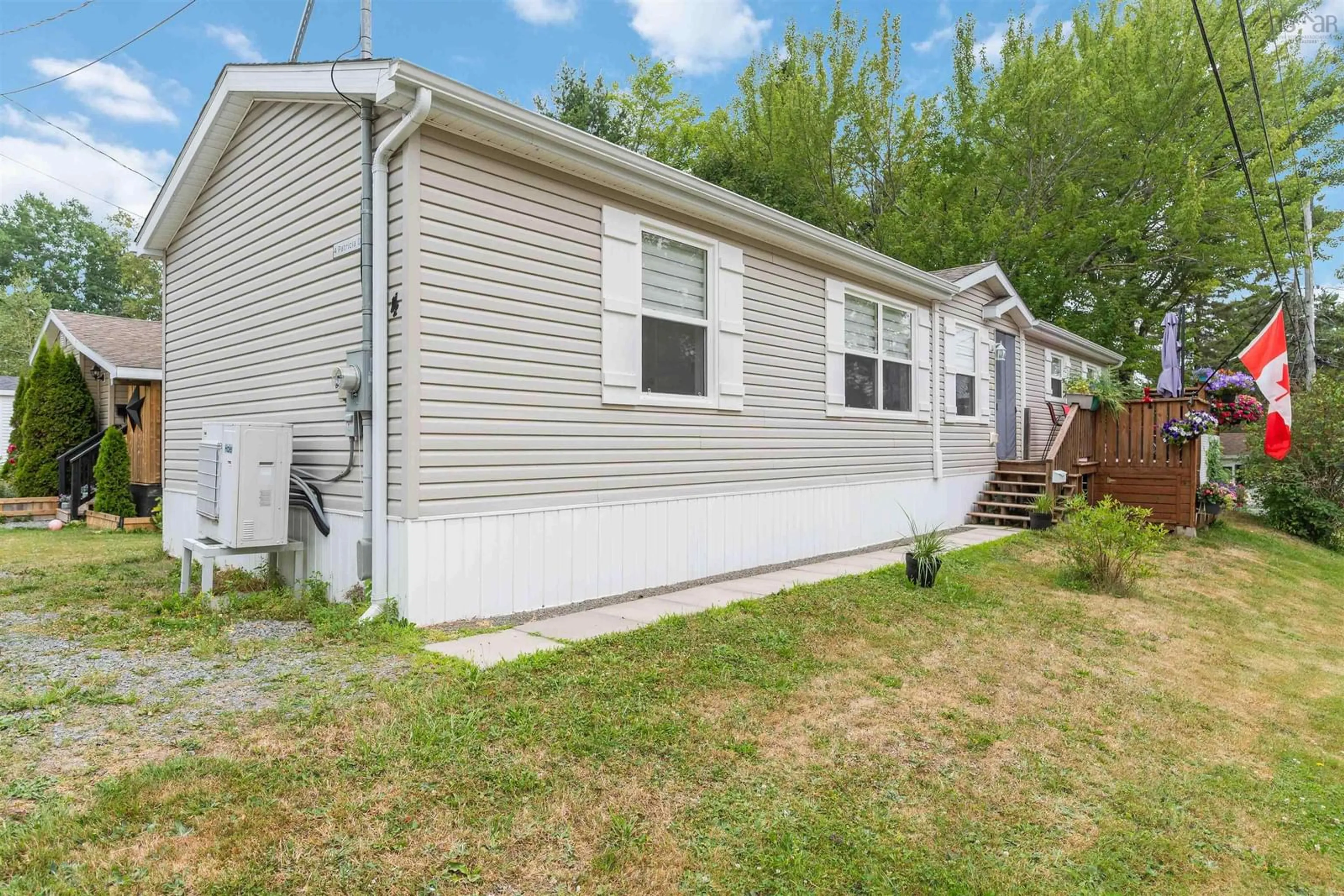 Home with vinyl exterior material, street for 4 Patricia Dr, New Minas Nova Scotia B4N 5N3