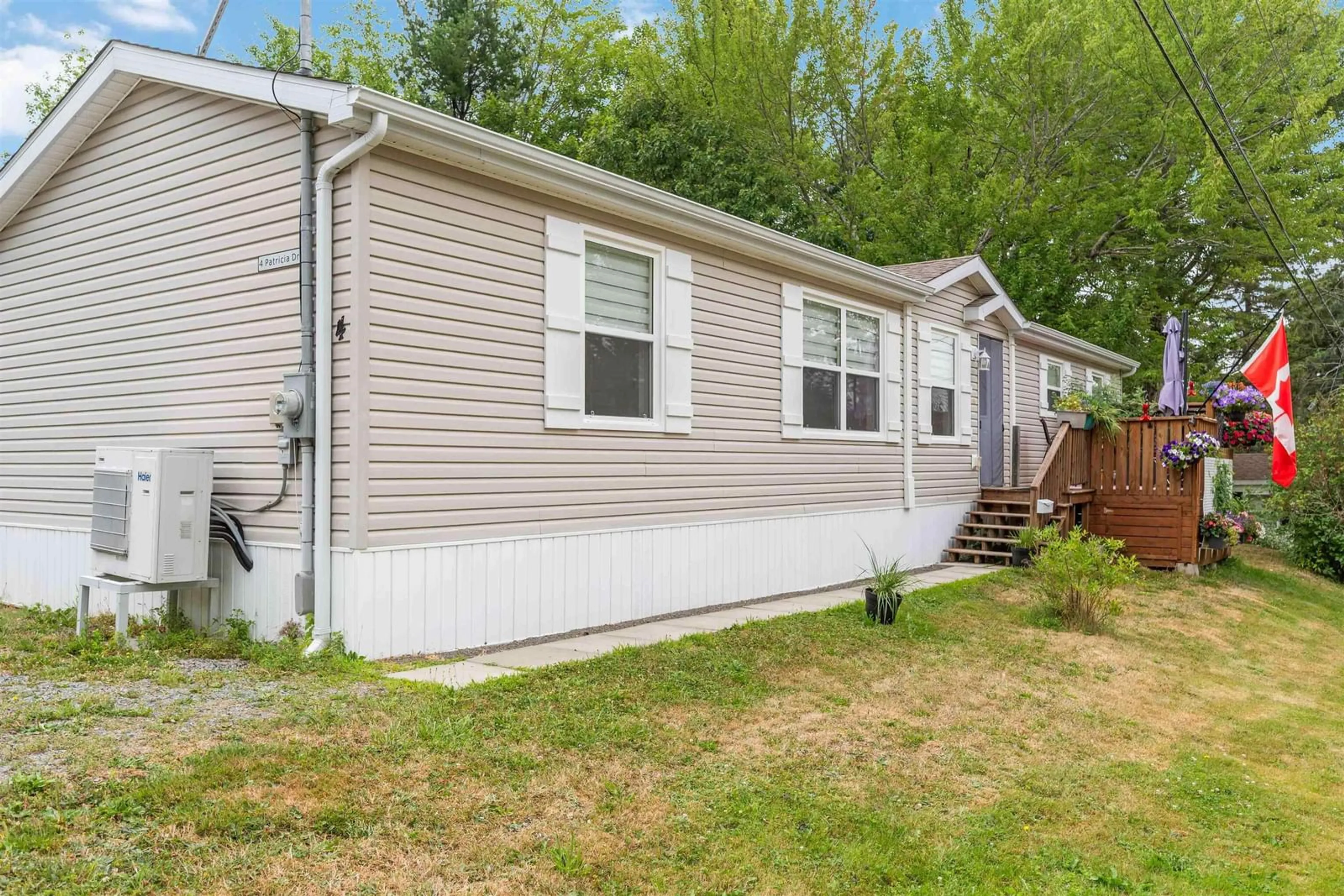 Home with vinyl exterior material, street for 4 Patricia Dr, New Minas Nova Scotia B4N 5N3
