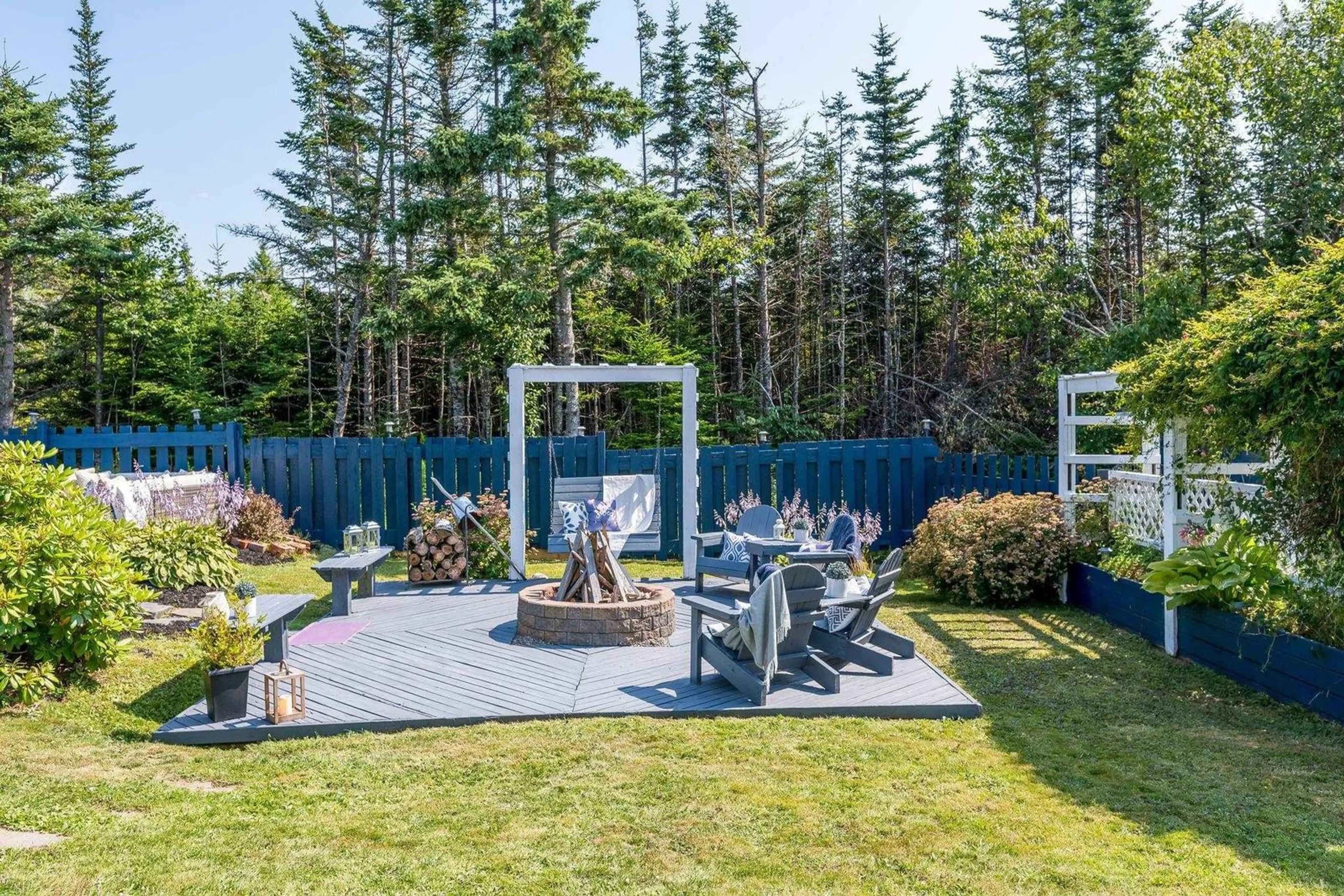Patio, forest/trees view for 1555 East Chezzetcook Rd, East Chezzetcook Nova Scotia B0J 2L0