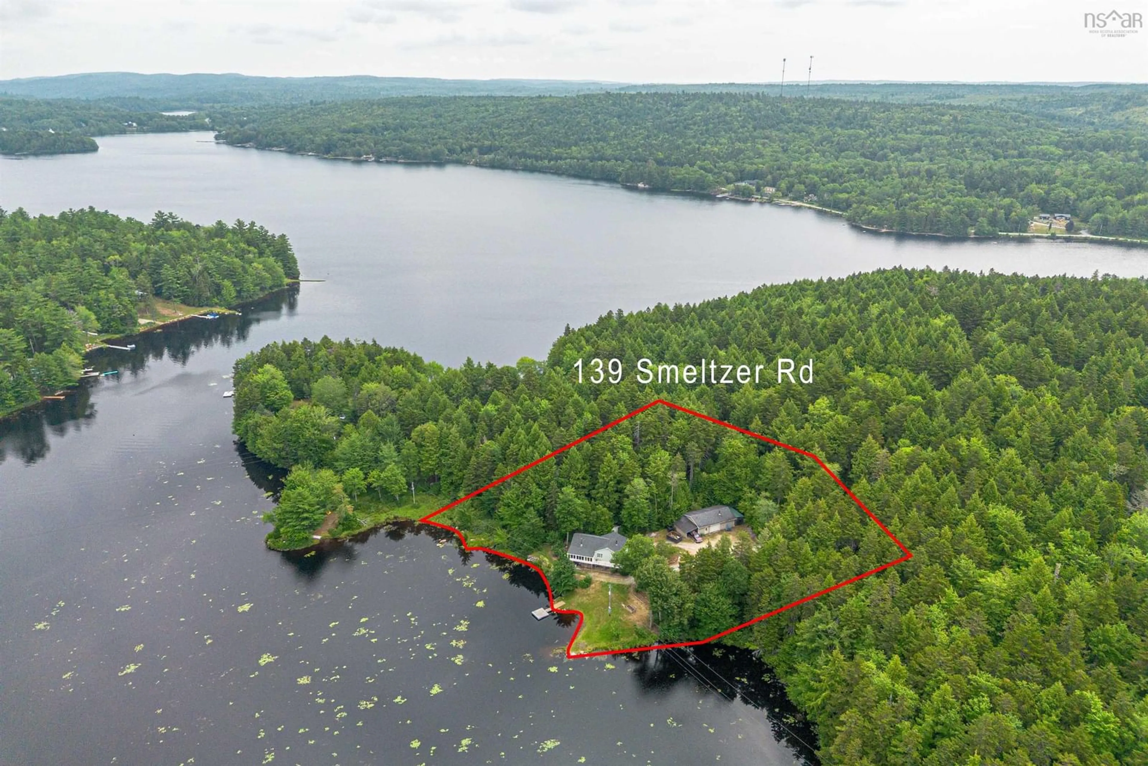 A pic from outside/outdoor area/front of a property/back of a property/a pic from drone, water/lake/river/ocean view for 139 Smeltzer Rd, Upper Vaughan Nova Scotia B0N 2T0
