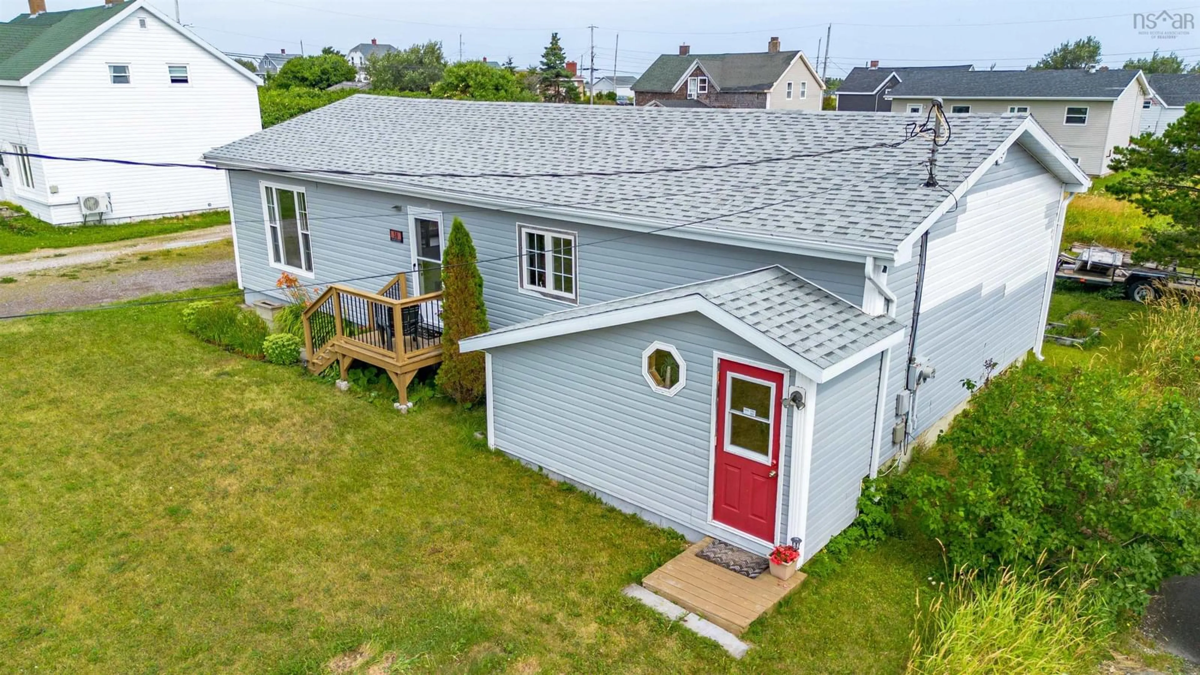 A pic from outside/outdoor area/front of a property/back of a property/a pic from drone, unknown for 56 Centre Ave, Donkin Nova Scotia B1A 6N3