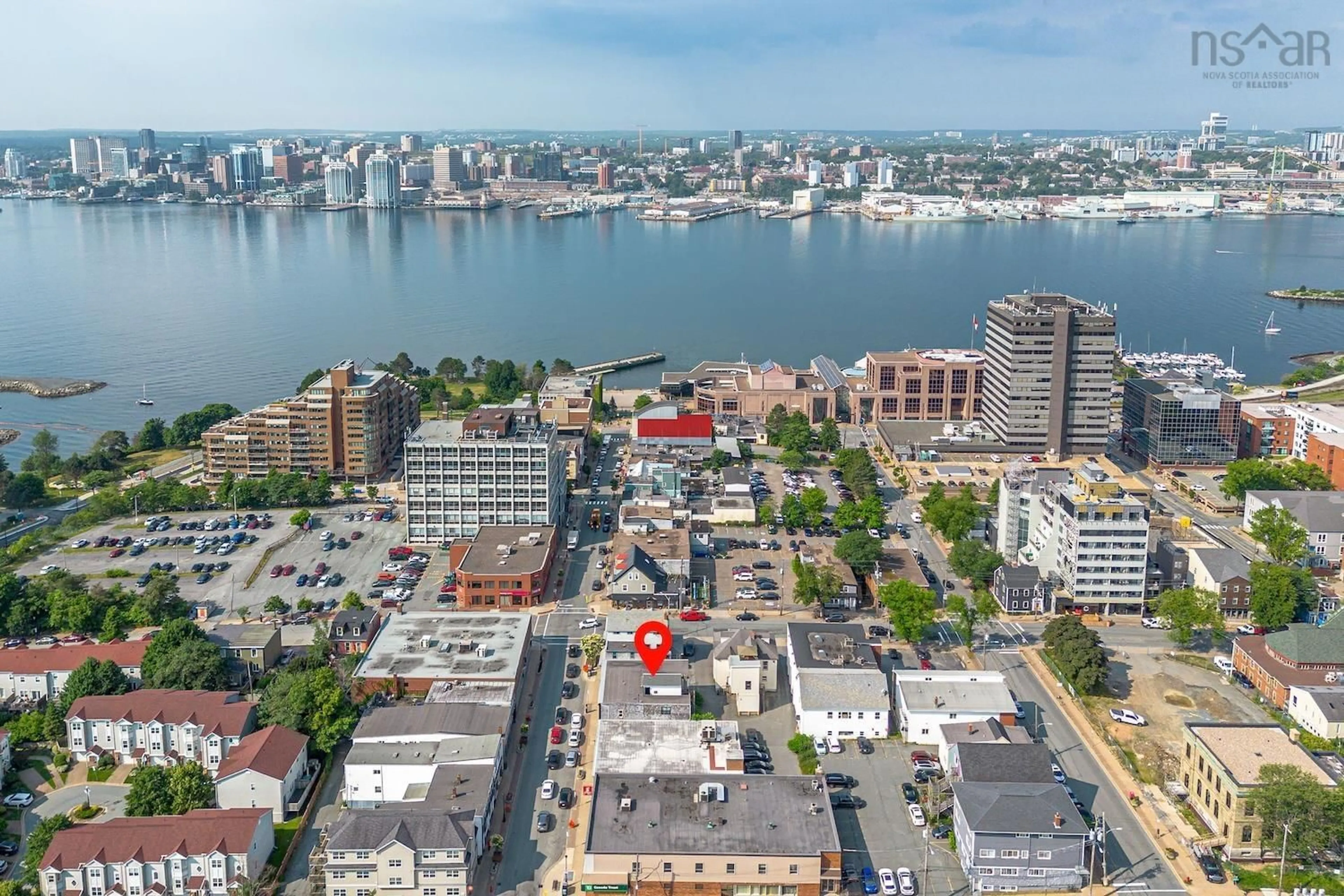 A pic from outside/outdoor area/front of a property/back of a property/a pic from drone, water/lake/river/ocean view for 85-87 Portland St, Dartmouth Nova Scotia B2Y 1H5