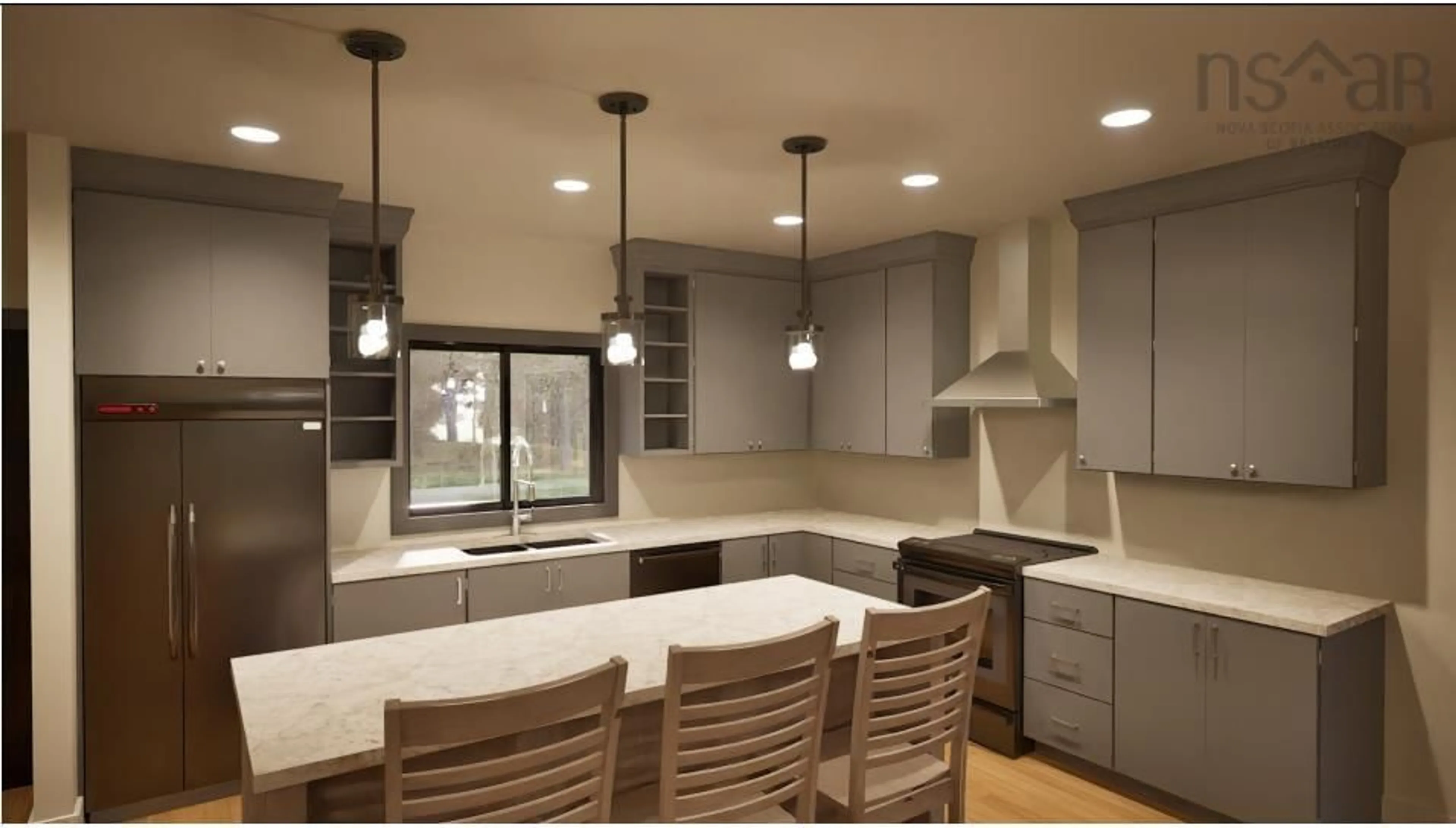Contemporary kitchen, ceramic/tile floor for 21 Sylvia Ave, Milford Nova Scotia B0N 1Y0