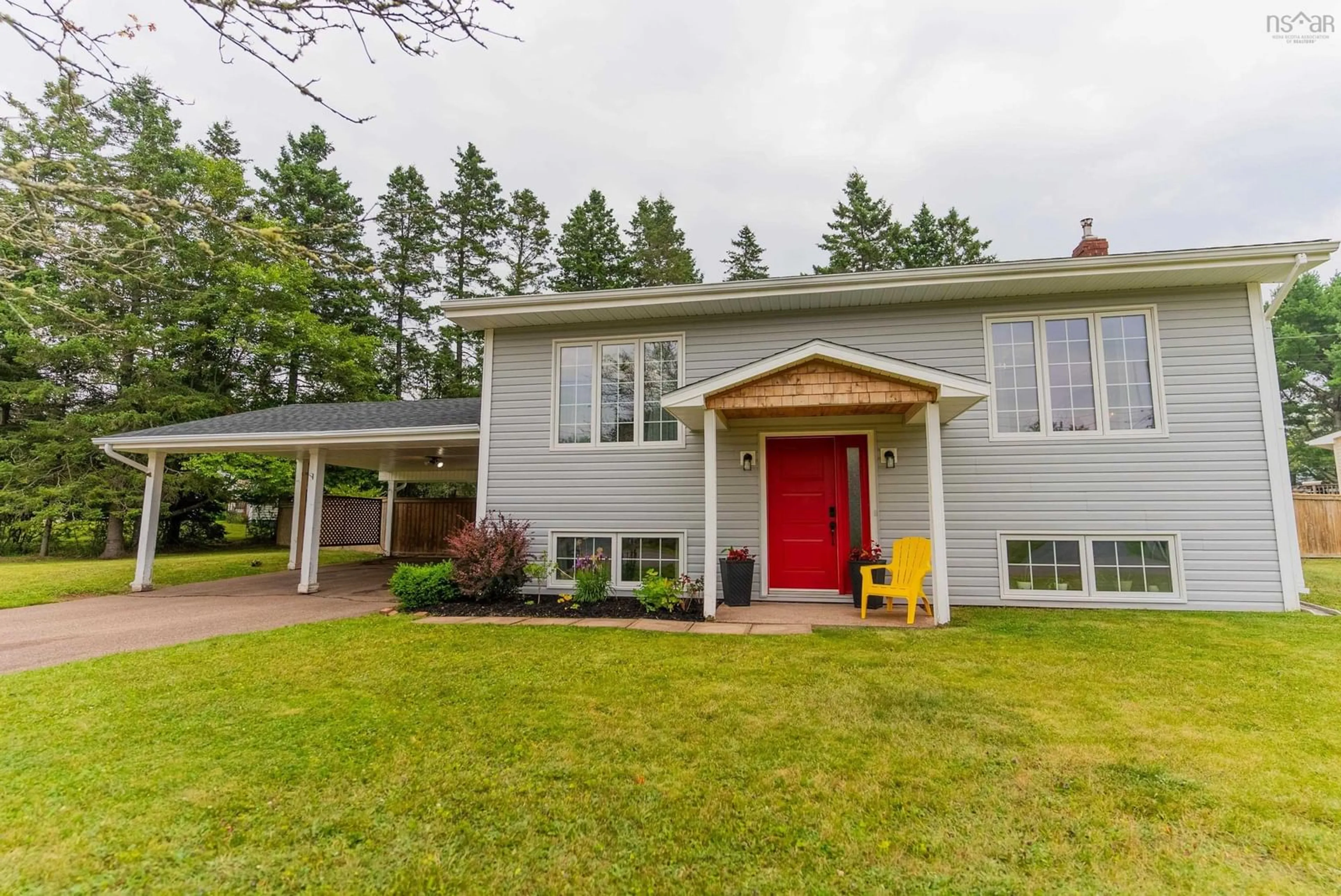 Home with vinyl exterior material, street for 26 Tamarack Dr, Valley Nova Scotia B6L 2V9