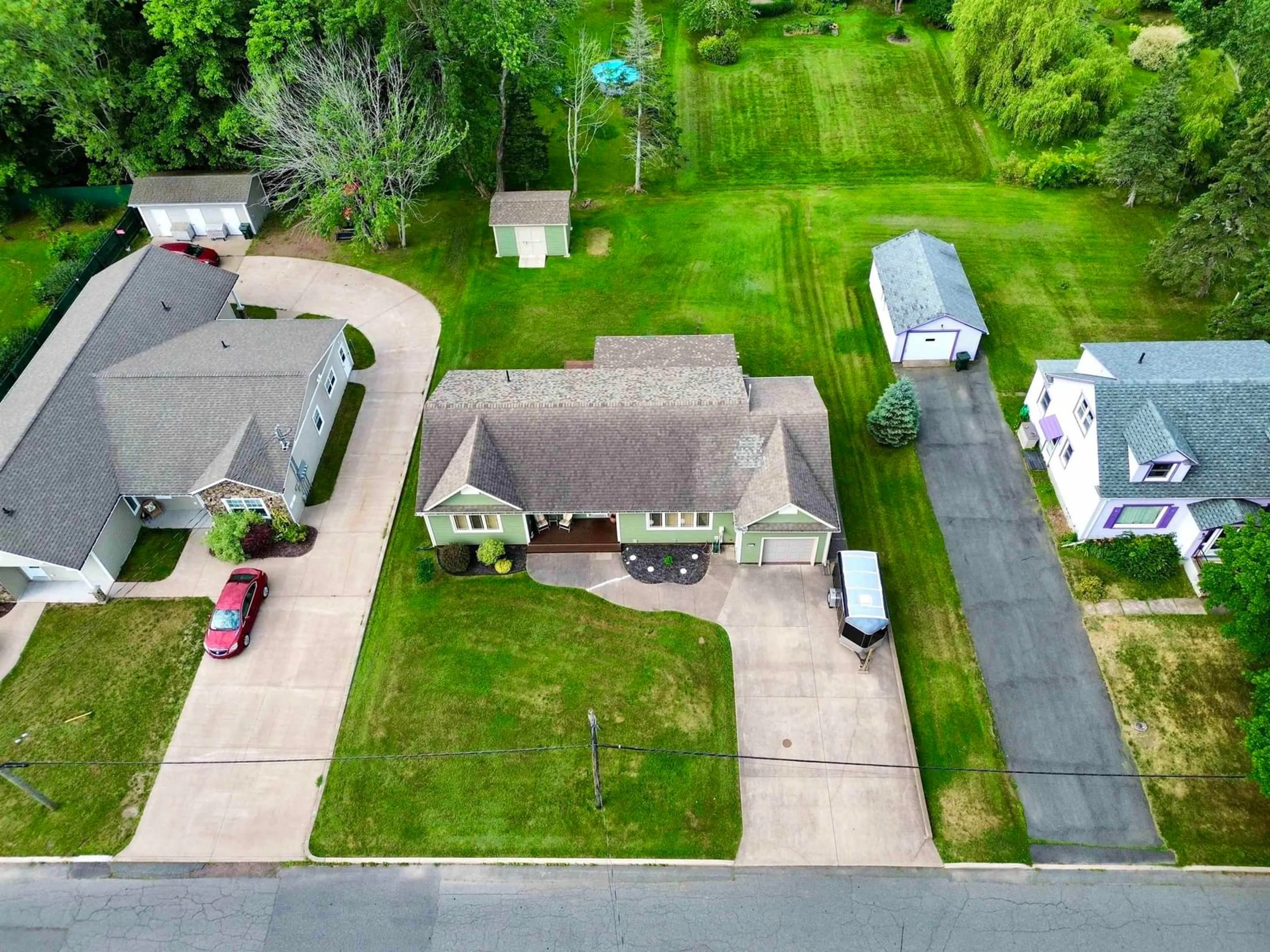 A pic from outside/outdoor area/front of a property/back of a property/a pic from drone, street for 27 Regent St, Amherst Nova Scotia B4H 3S8