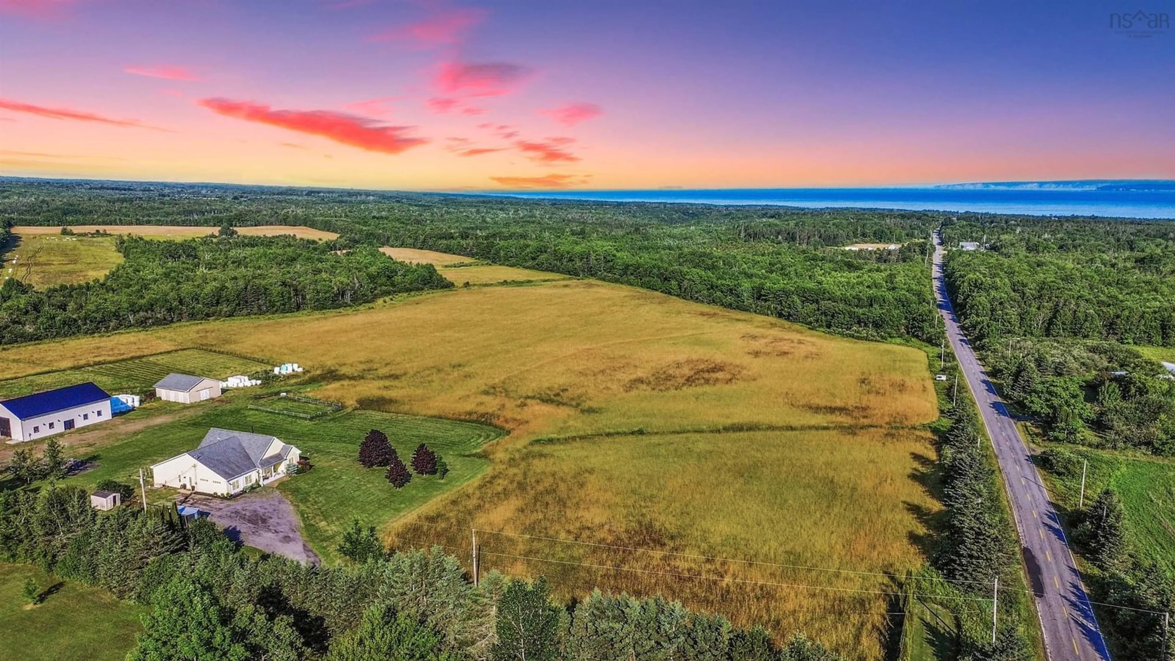 A pic from outside/outdoor area/front of a property/back of a property/a pic from drone, water/lake/river/ocean view for 3419 Highway 359, Halls Harbour Nova Scotia B0P 1J0