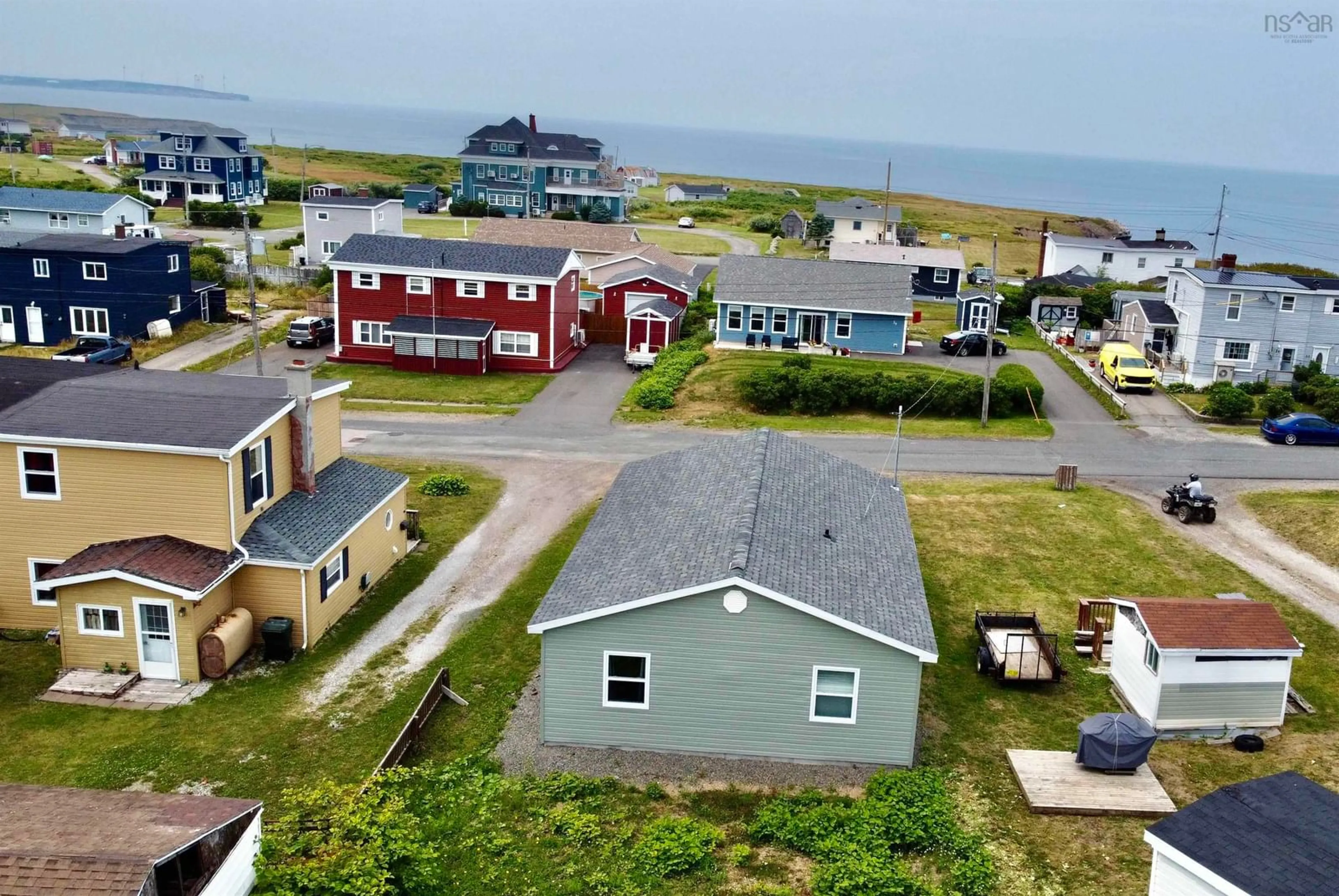 A pic from outside/outdoor area/front of a property/back of a property/a pic from drone, water/lake/river/ocean view for 26 Tenth St, Glace Bay Nova Scotia B1A 4L8