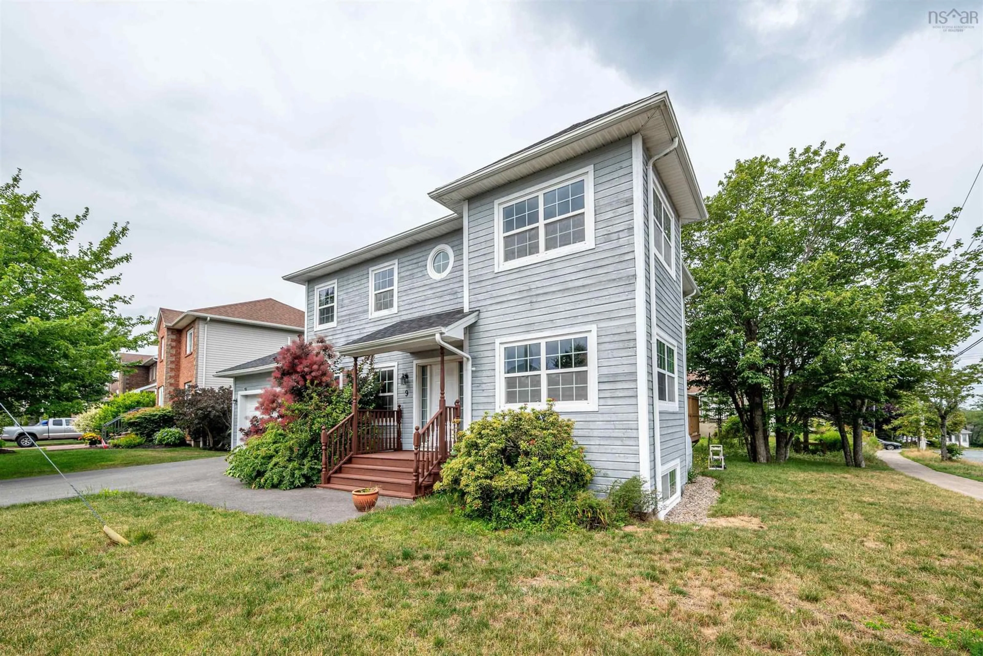 Home with vinyl exterior material, street for 9 Roxbury Cres, Halifax Nova Scotia B3M 4S9
