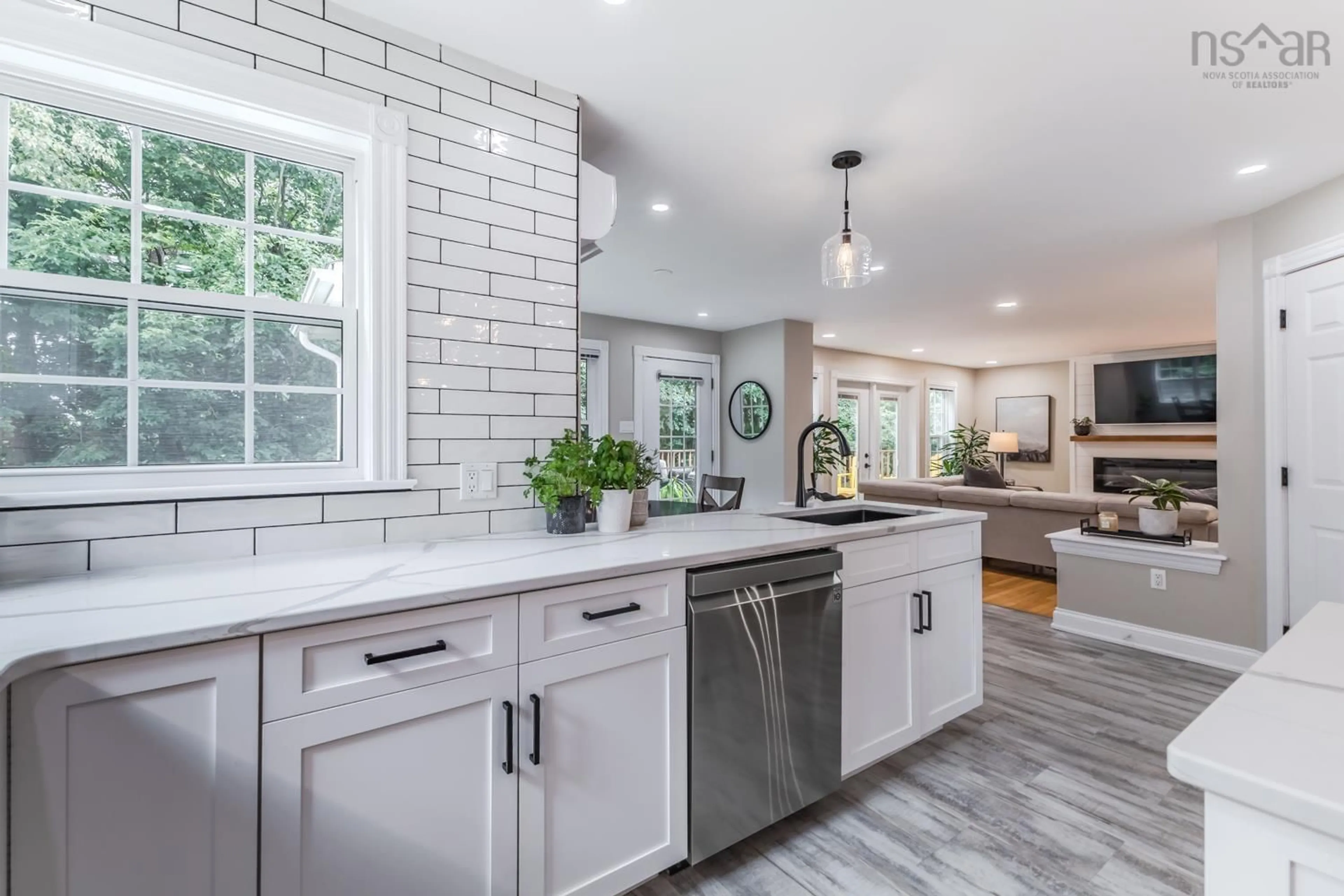 Open concept kitchen, ceramic/tile floor for 12 Osprey Crt, Bible Hill Nova Scotia B2N 7B3