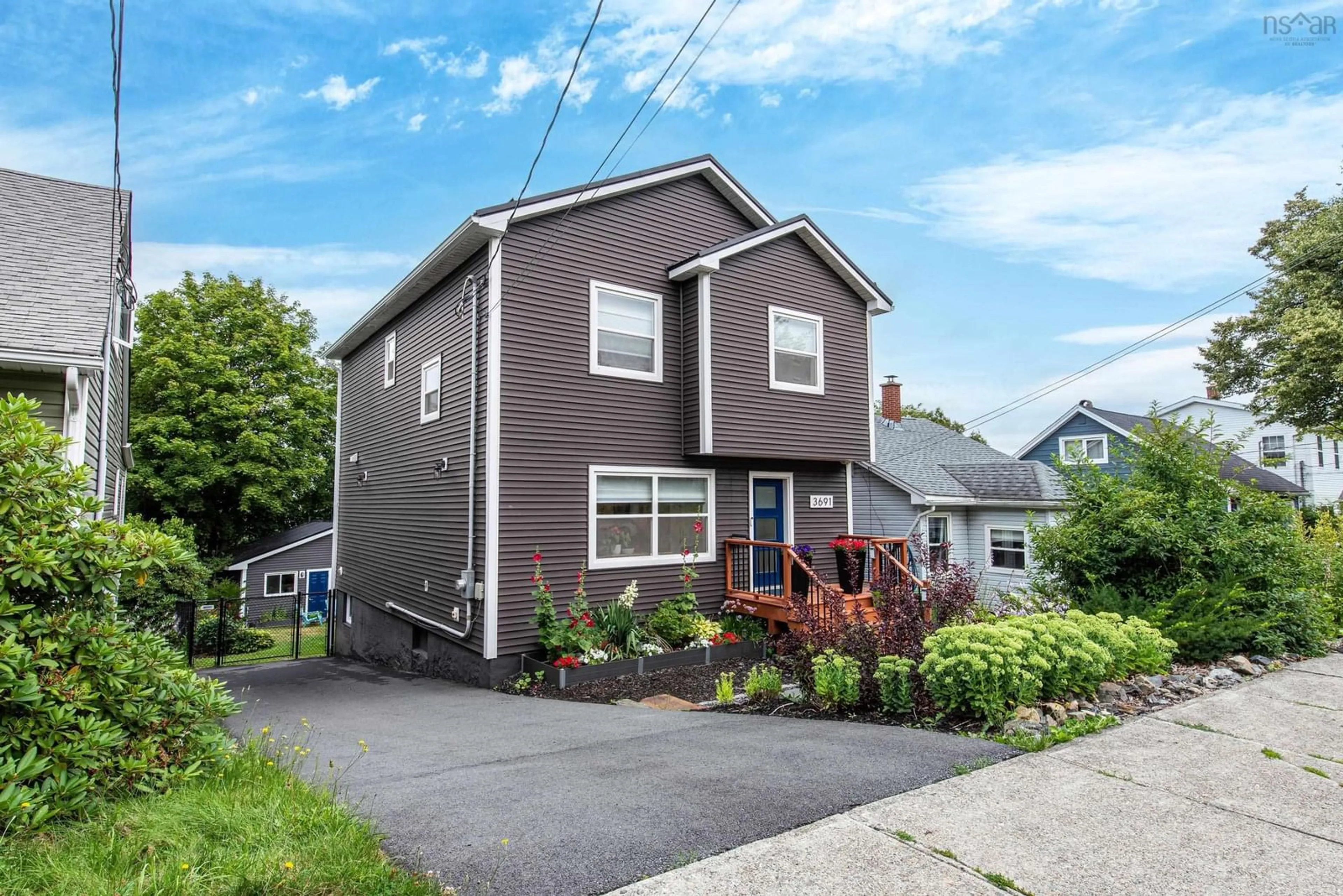 Home with vinyl exterior material, street for 3691 Lynch St, Halifax Nova Scotia B3K 3L3