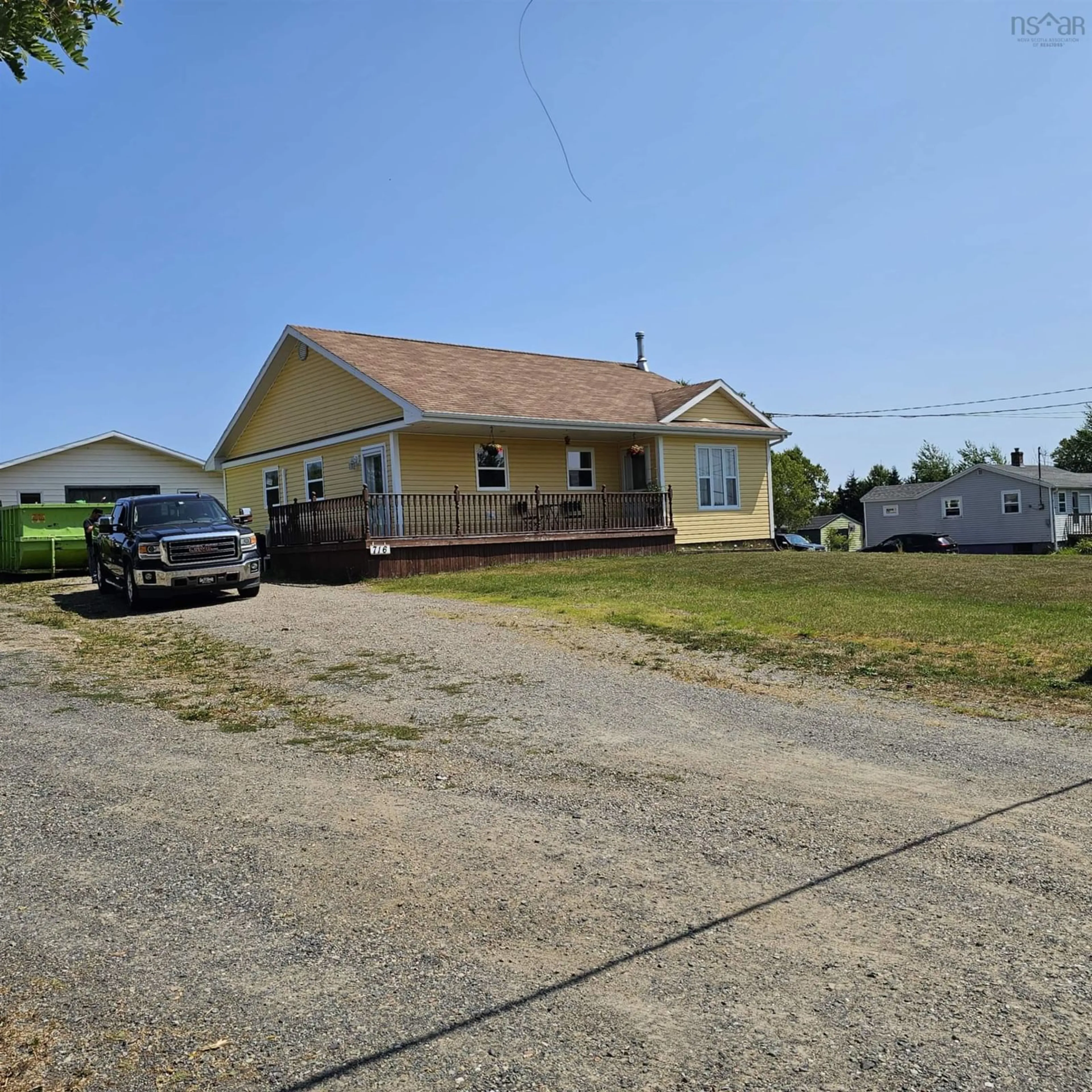 A pic from outside/outdoor area/front of a property/back of a property/a pic from drone, street for 716 Little Pond Rd, Florence Nova Scotia B1Y 1S7