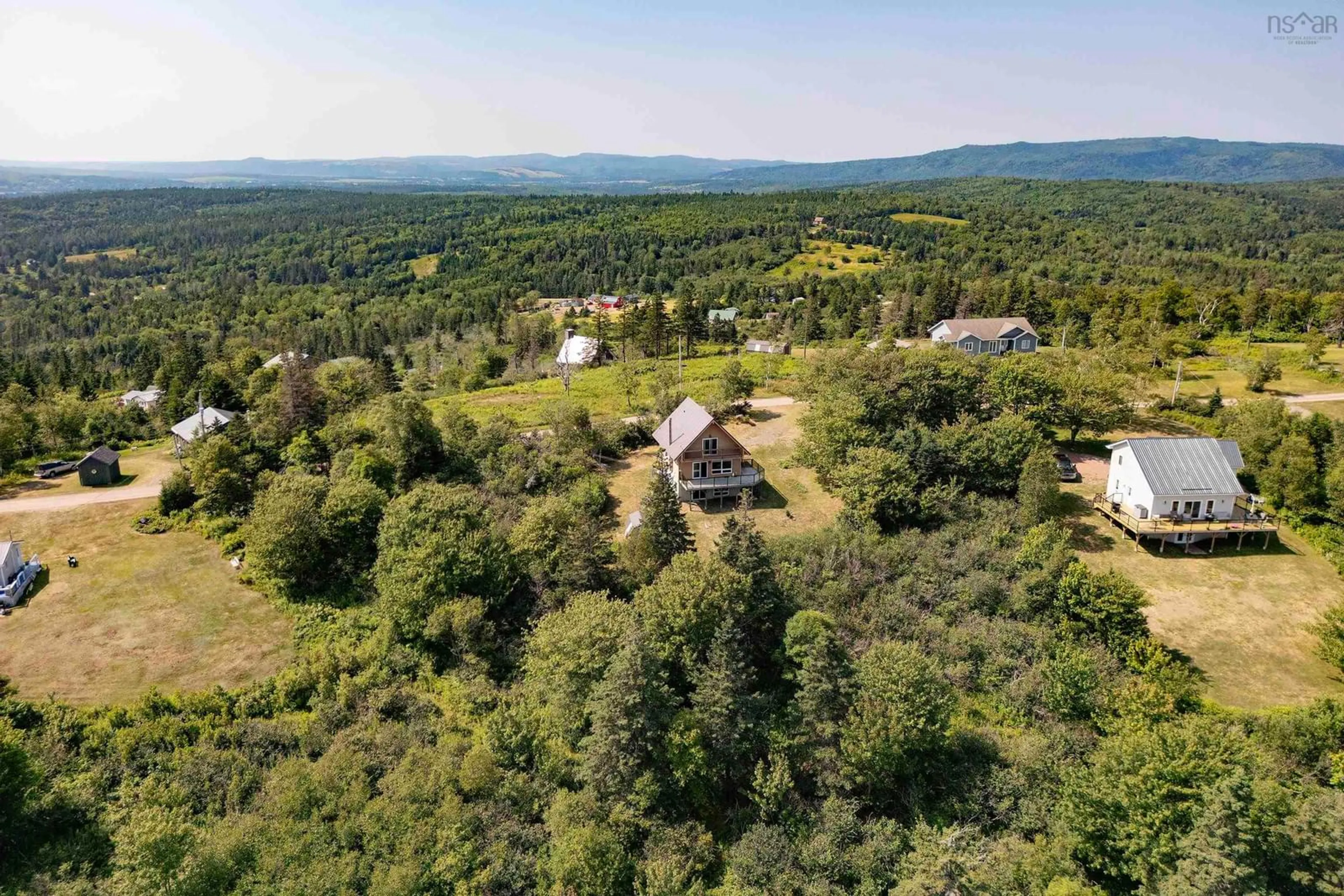 A pic from outside/outdoor area/front of a property/back of a property/a pic from drone, forest/trees view for 34 Ridgeview Lane, Greenhill Nova Scotia B0M 1S0