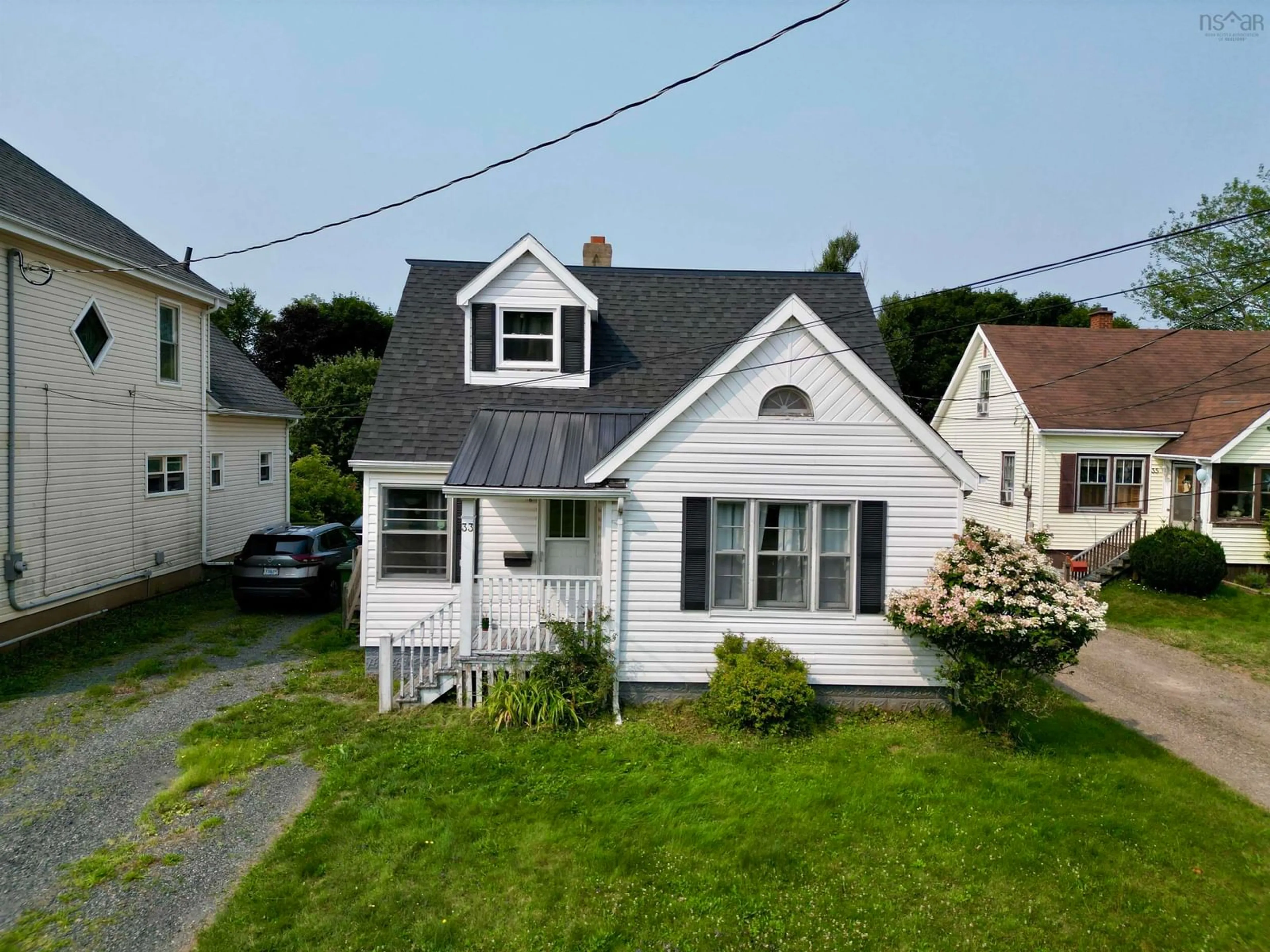 A pic from outside/outdoor area/front of a property/back of a property/a pic from drone, street for 33 Riverside Ave, Bible Hill Nova Scotia B2N 4G2