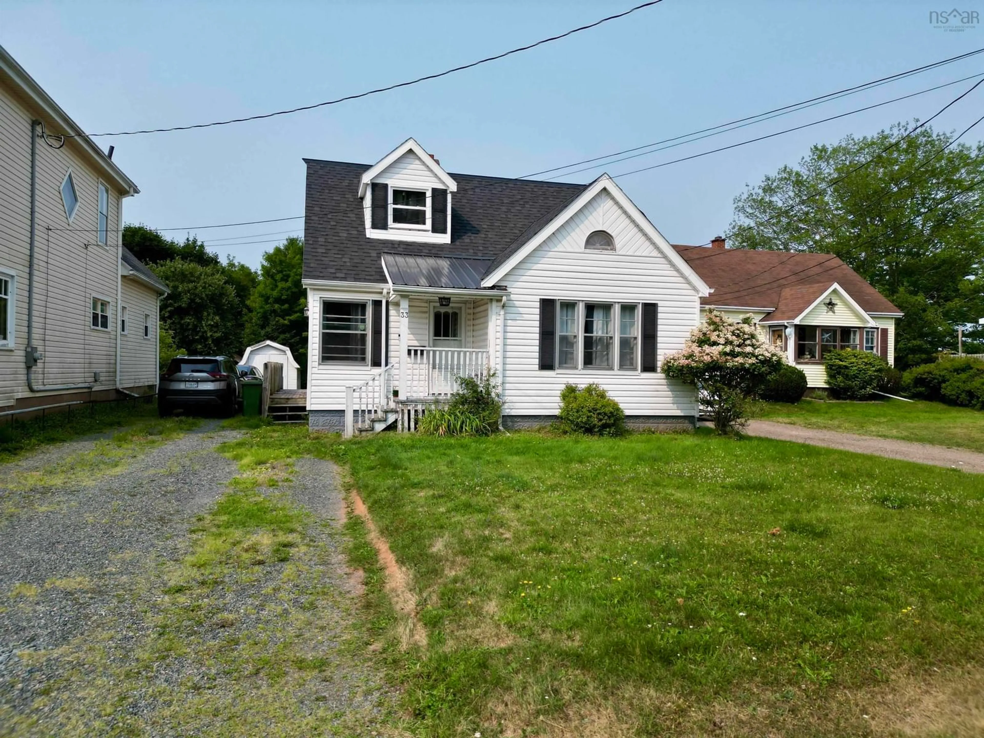 A pic from outside/outdoor area/front of a property/back of a property/a pic from drone, street for 33 Riverside Ave, Bible Hill Nova Scotia B2N 4G2