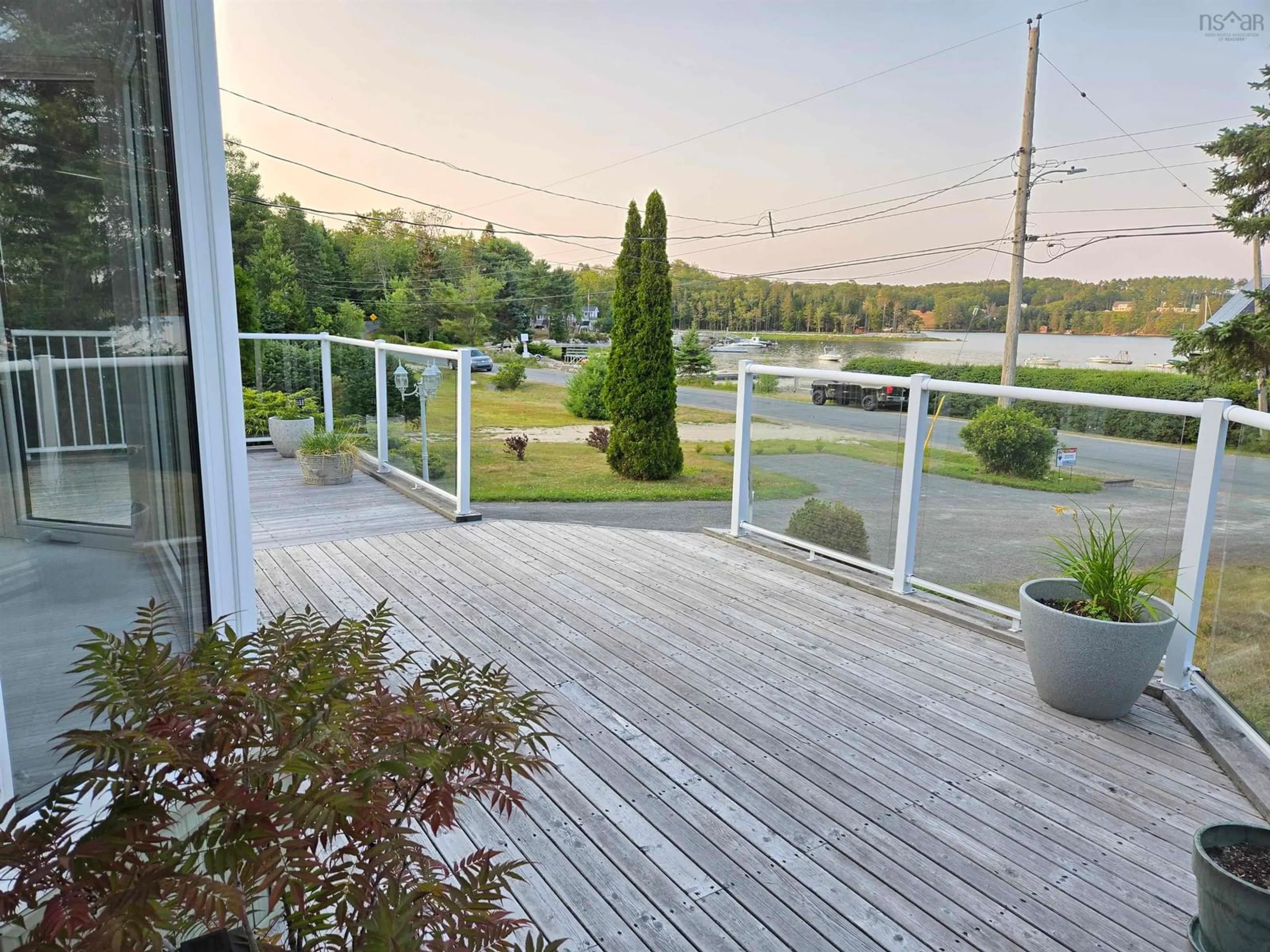 Patio, water/lake/river/ocean view for 148 Borgalds Point Rd, Chester Basin Nova Scotia B0J 1K0