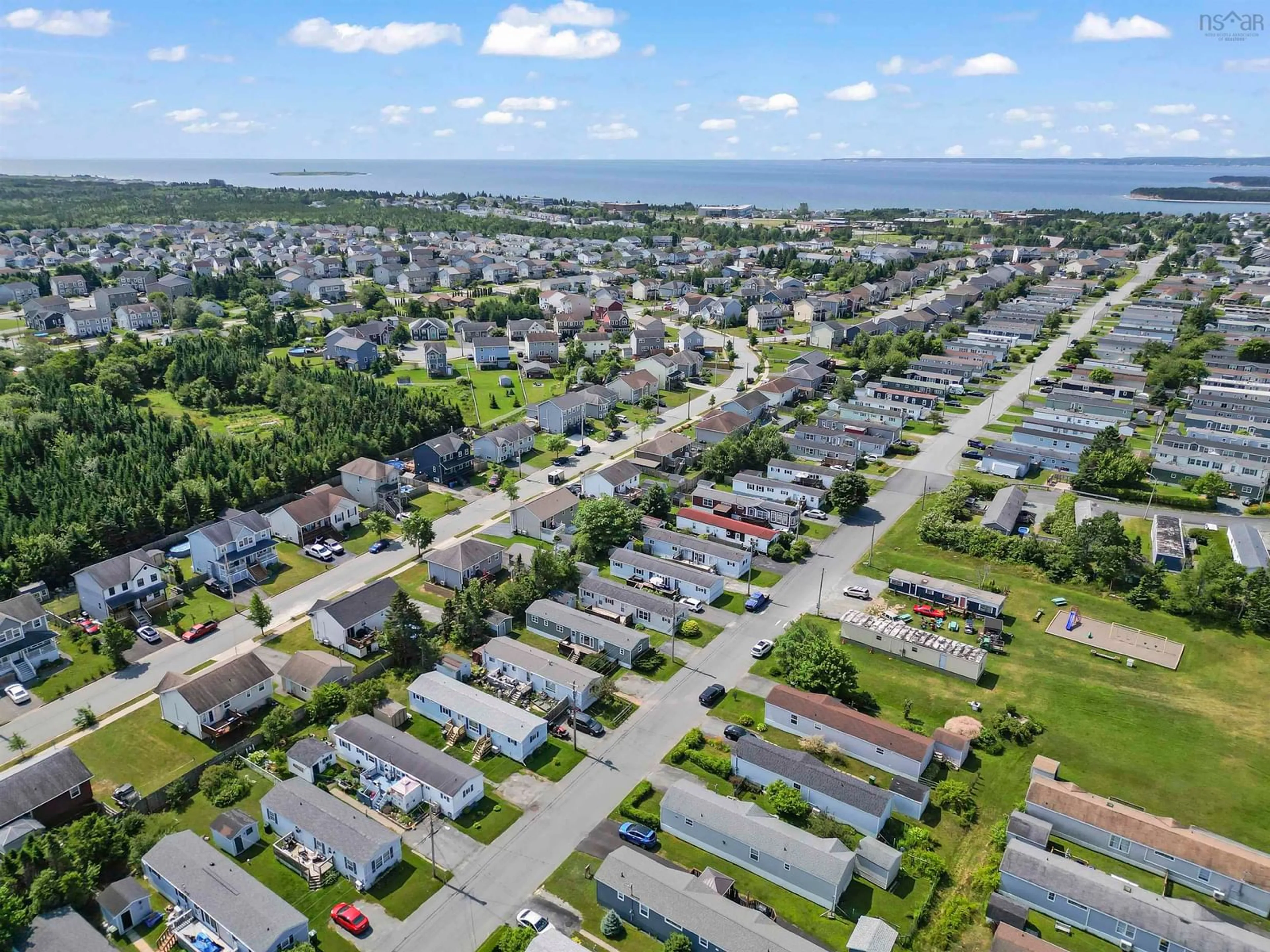 A pic from outside/outdoor area/front of a property/back of a property/a pic from drone, street for 95 Birchill Dr, Eastern Passage Nova Scotia B3G 1C8