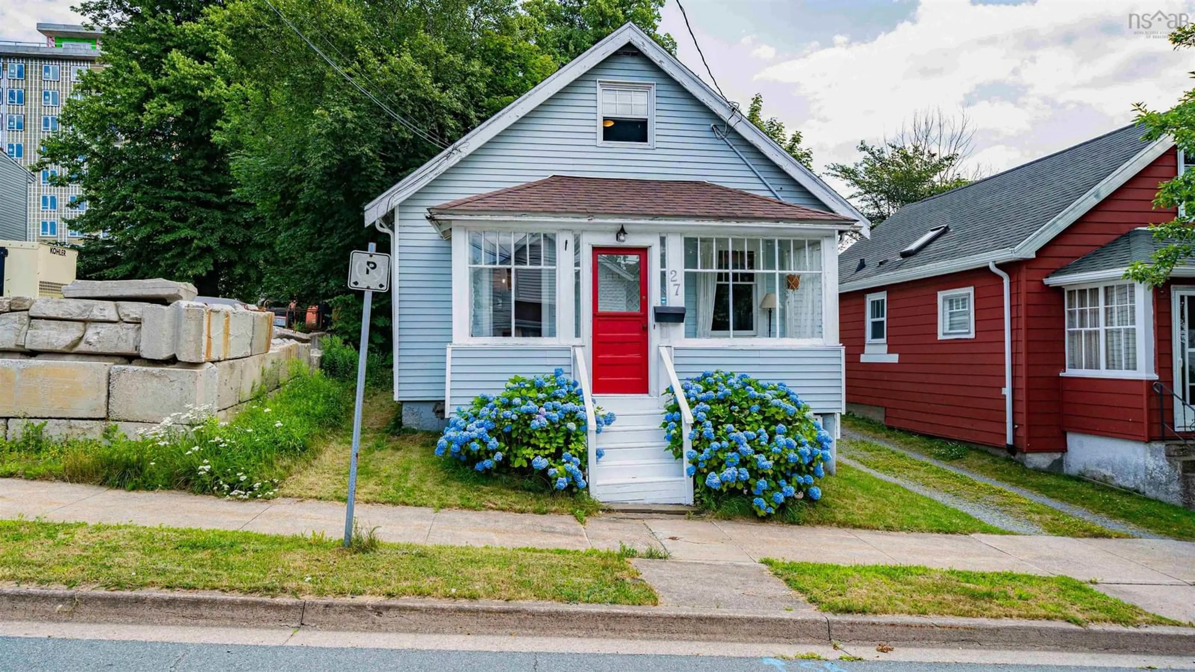 Home with vinyl exterior material, street for 27 Brookside Ave, Dartmouth Nova Scotia B3A 3B4