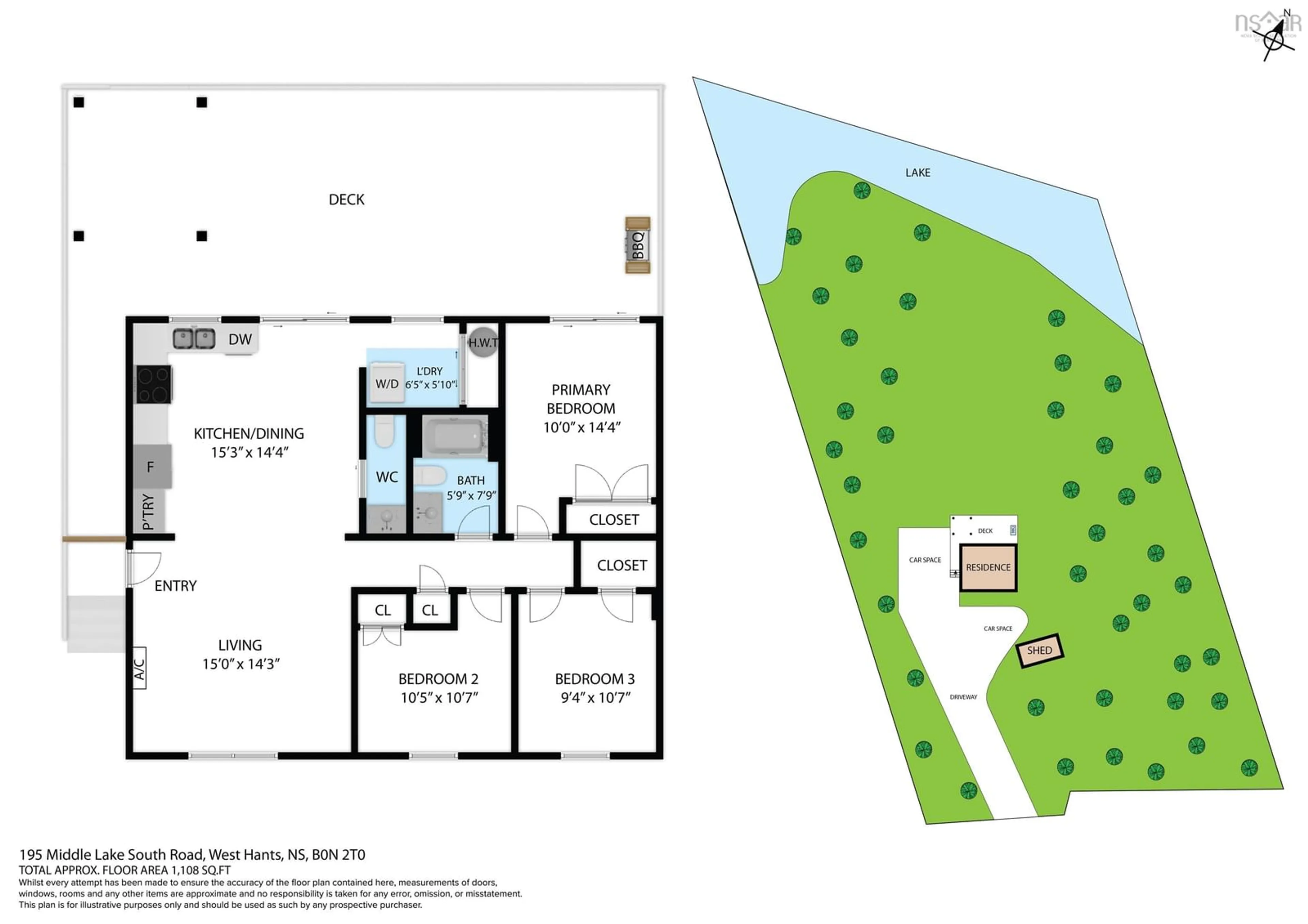 Floor plan for 195 Middle Lake South Road, Vaughan Nova Scotia B0N 2T0