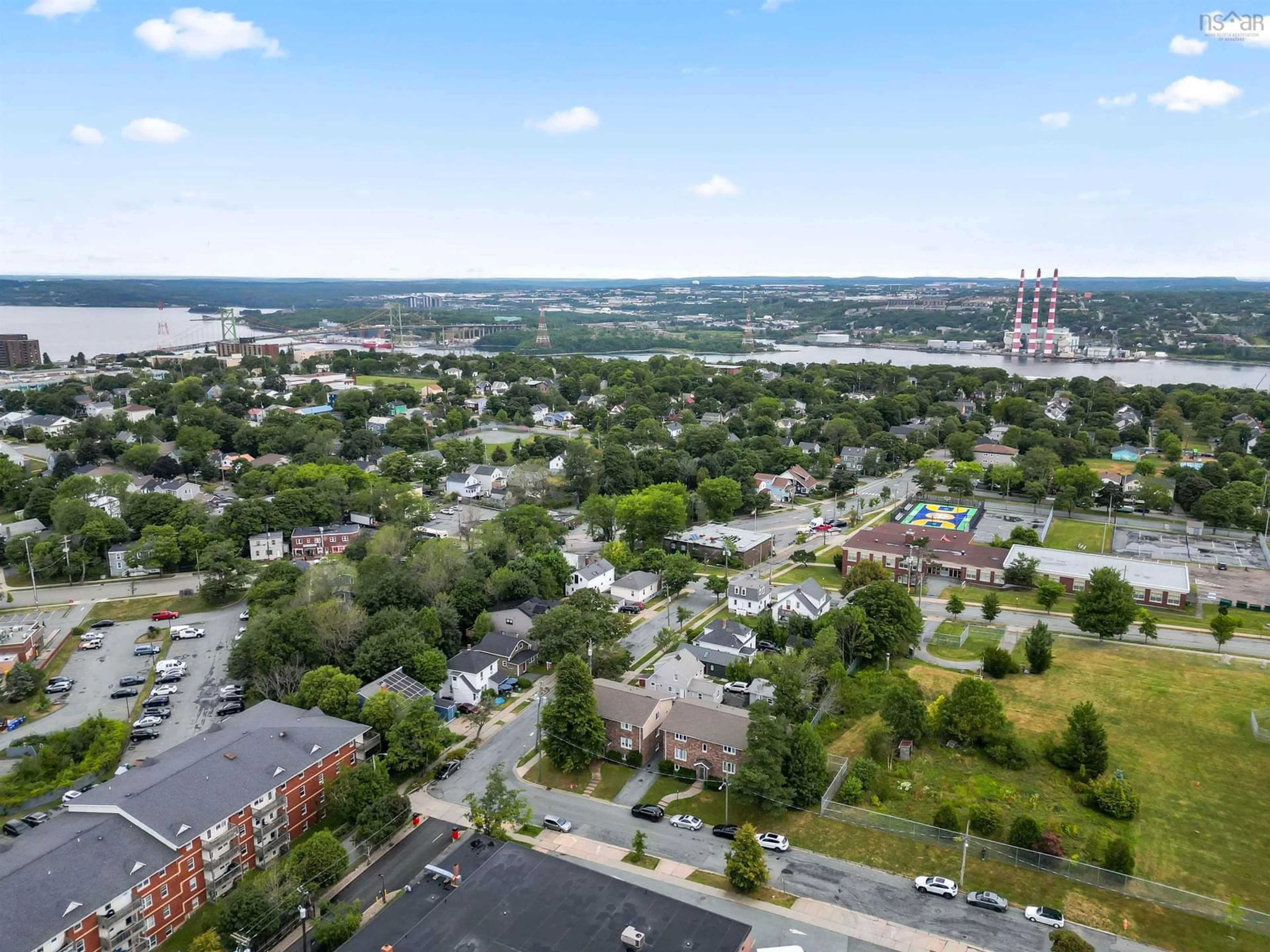 A pic from outside/outdoor area/front of a property/back of a property/a pic from drone, city buildings view from balcony for 3483 Prescott St #2, Halifax Peninsula Nova Scotia B3K 4Y4