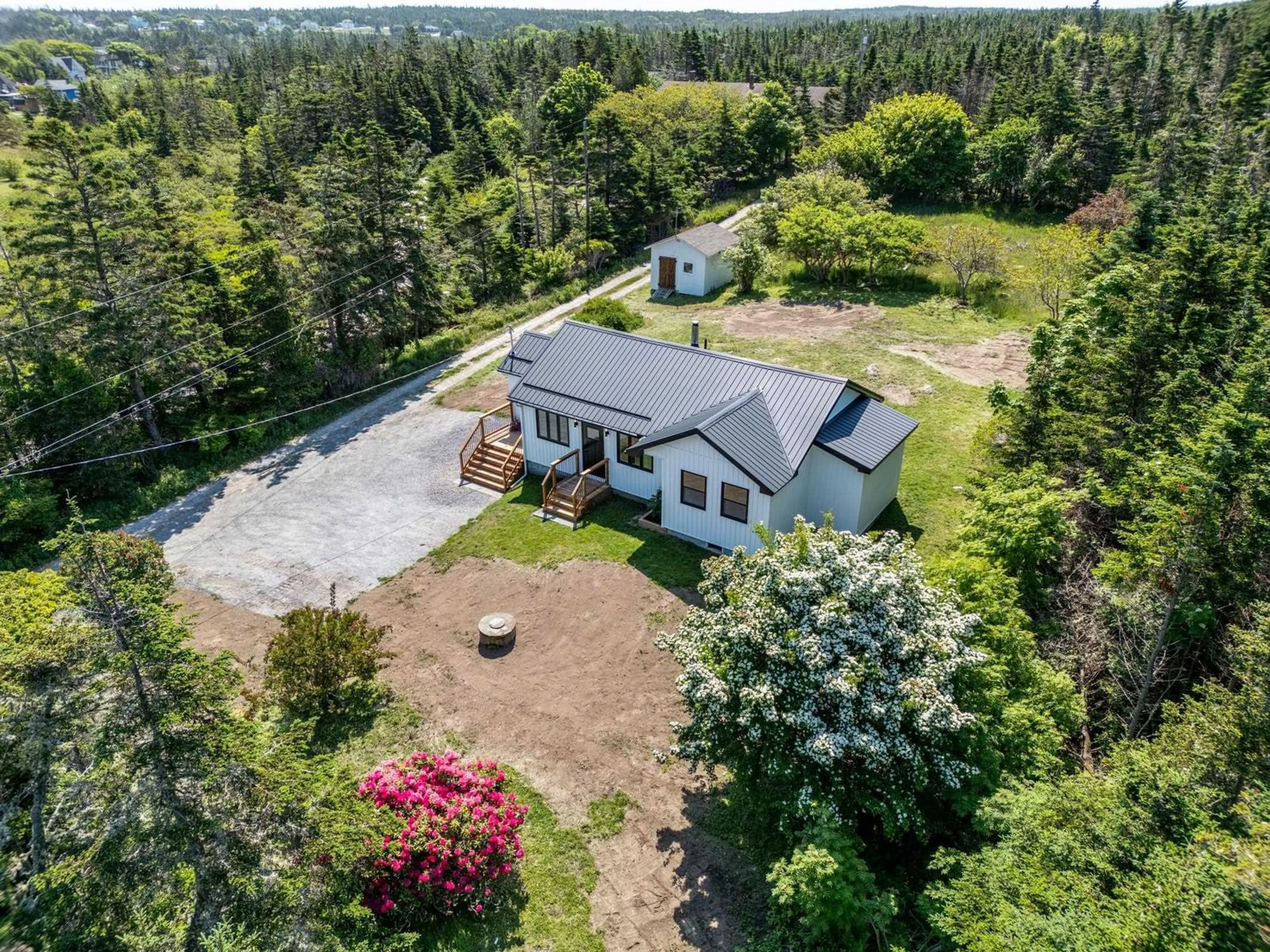 A pic from outside/outdoor area/front of a property/back of a property/a pic from drone, unknown for 40 Andersons Lane, Newellton Nova Scotia B0W 1P0