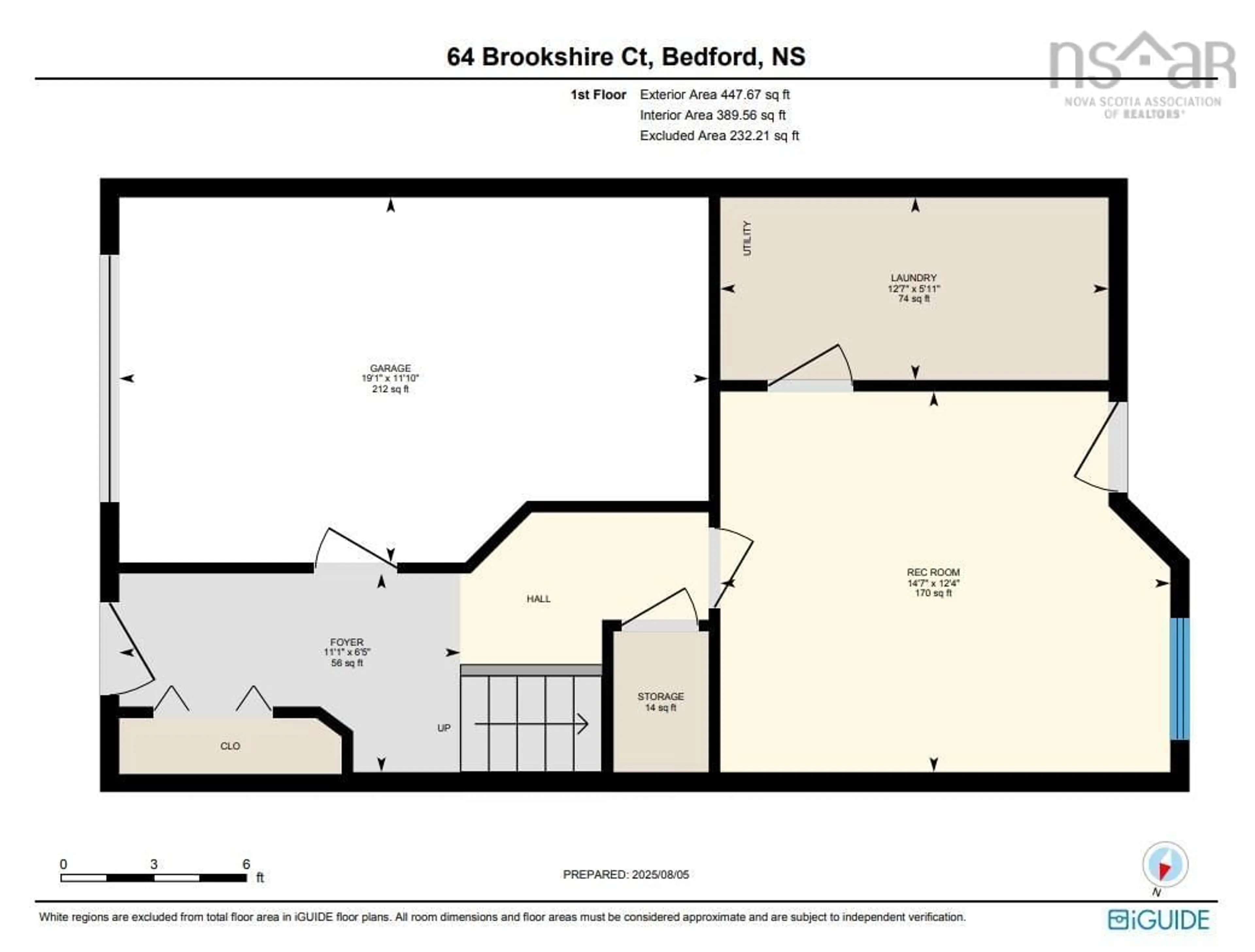 Floor plan for 64 Brookshire Crt, Bedford Nova Scotia B4A 4E2
