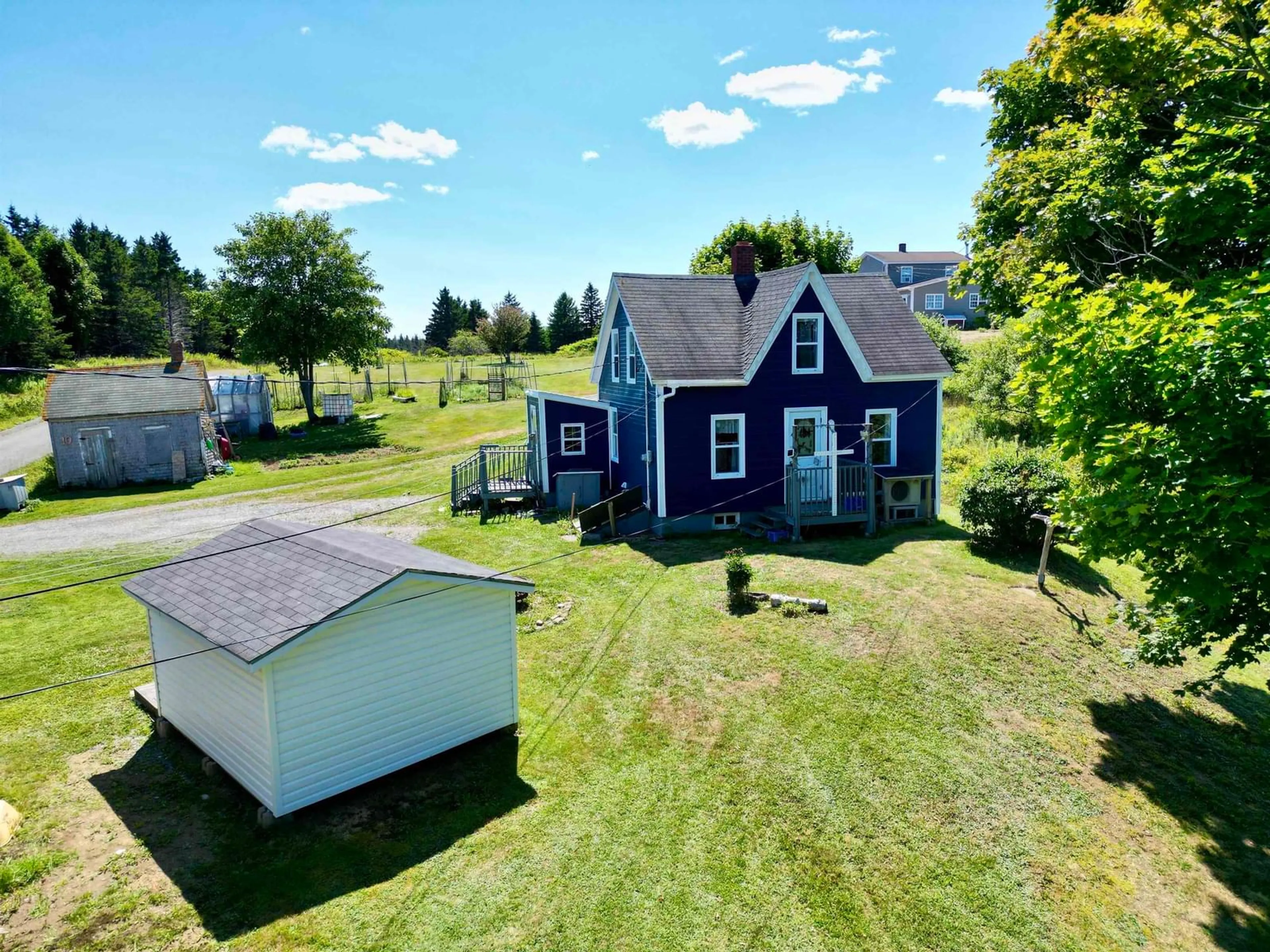 A pic from outside/outdoor area/front of a property/back of a property/a pic from drone, water/lake/river/ocean view for 10 Pettipas Rd, Poirierville Nova Scotia B0E 1K0