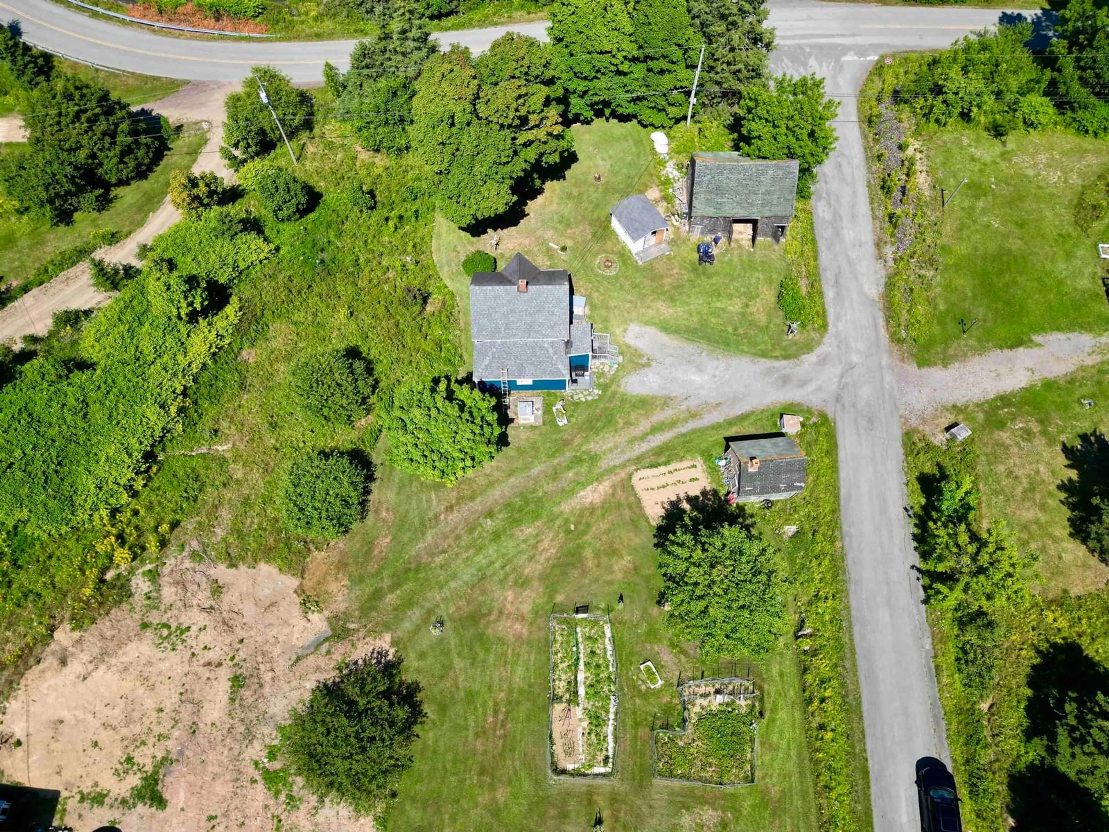 A pic from outside/outdoor area/front of a property/back of a property/a pic from drone, street for 10 Pettipas Rd, Poirierville Nova Scotia B0E 1K0