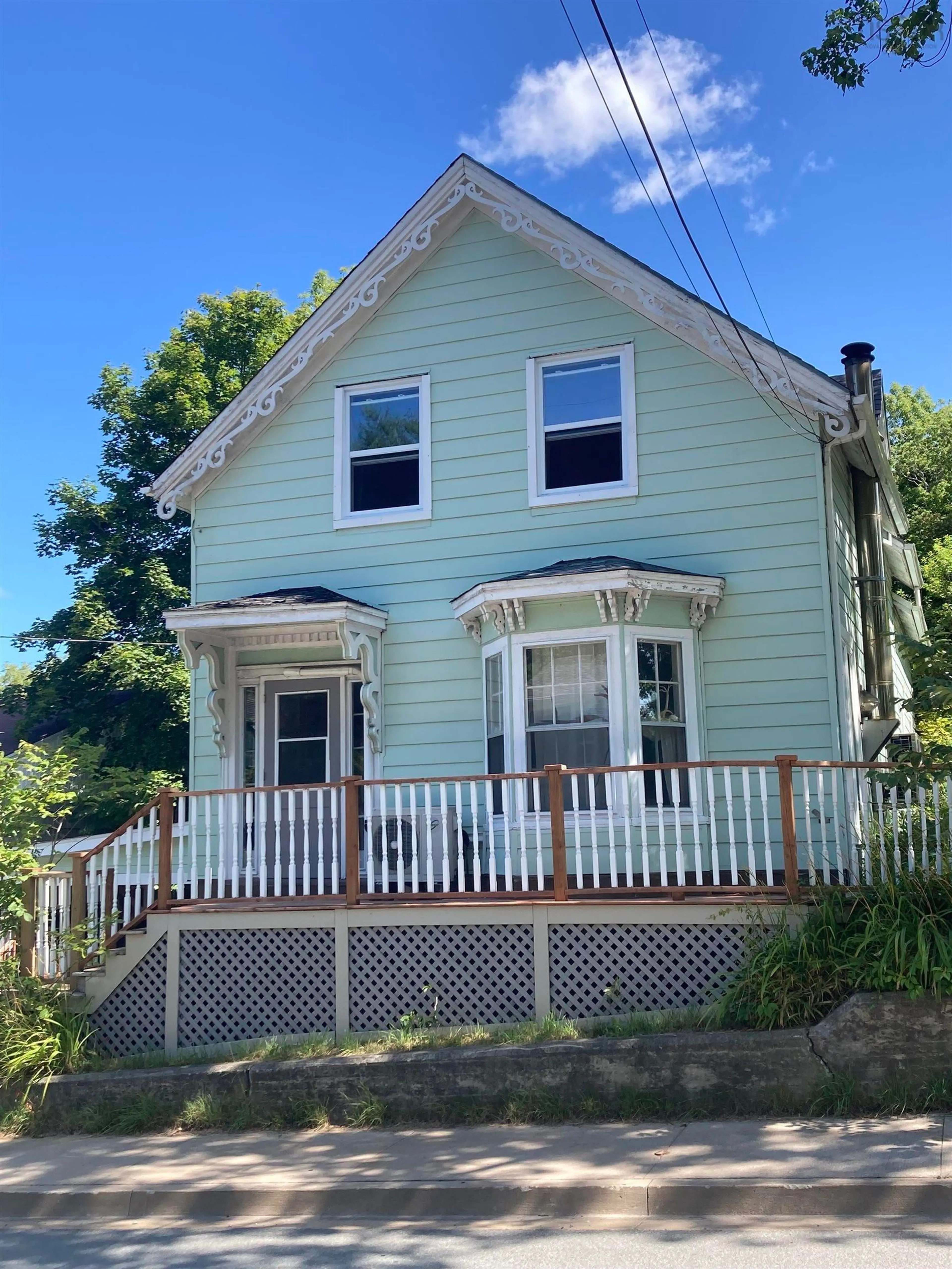 Home with vinyl exterior material, street for 103 School St, Liverpool Nova Scotia B0T 1K0