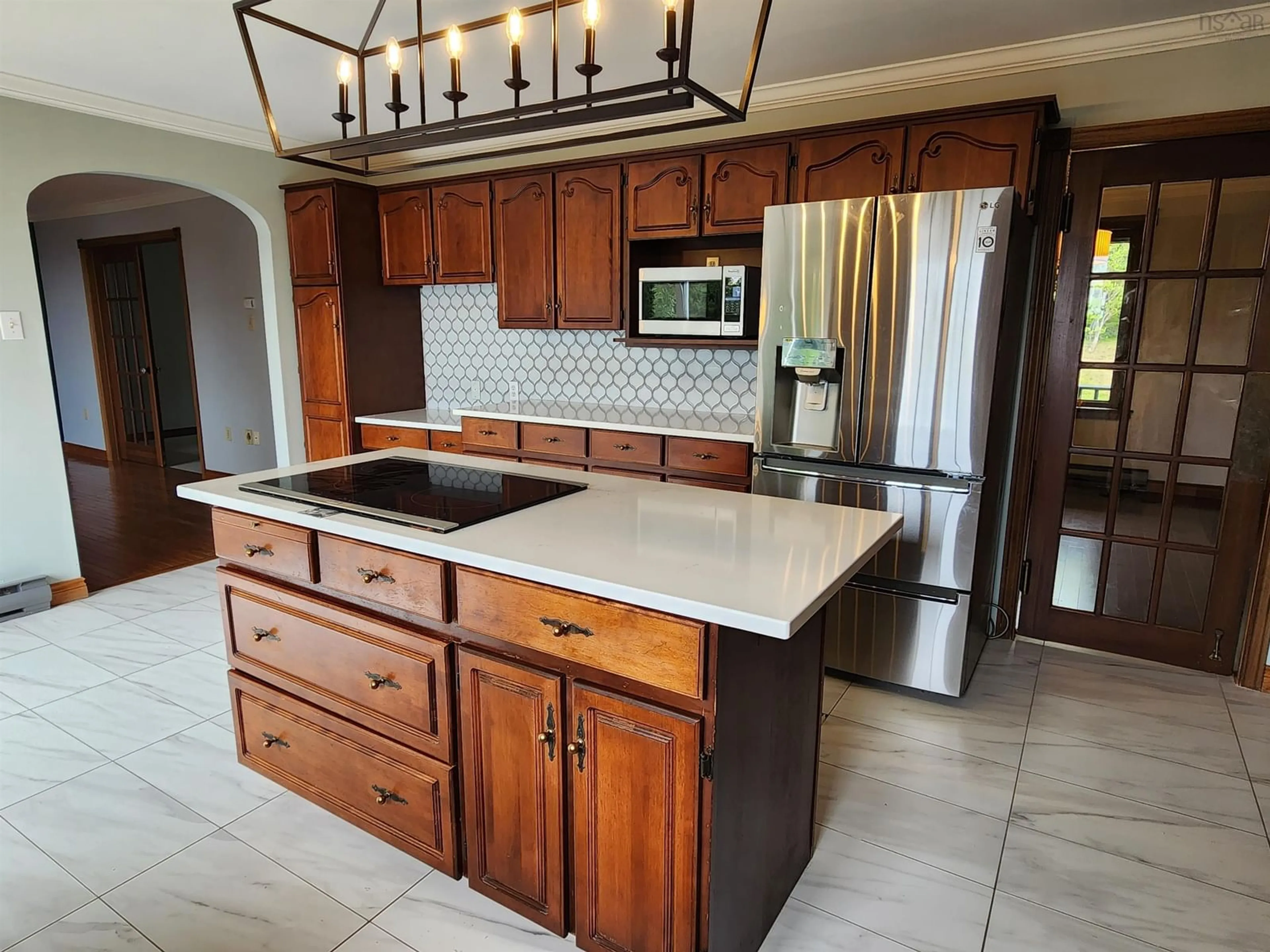 Open concept kitchen, ceramic/tile floor for 221 Hillside Dr, Boutiliers Point Nova Scotia B3Z 1W9
