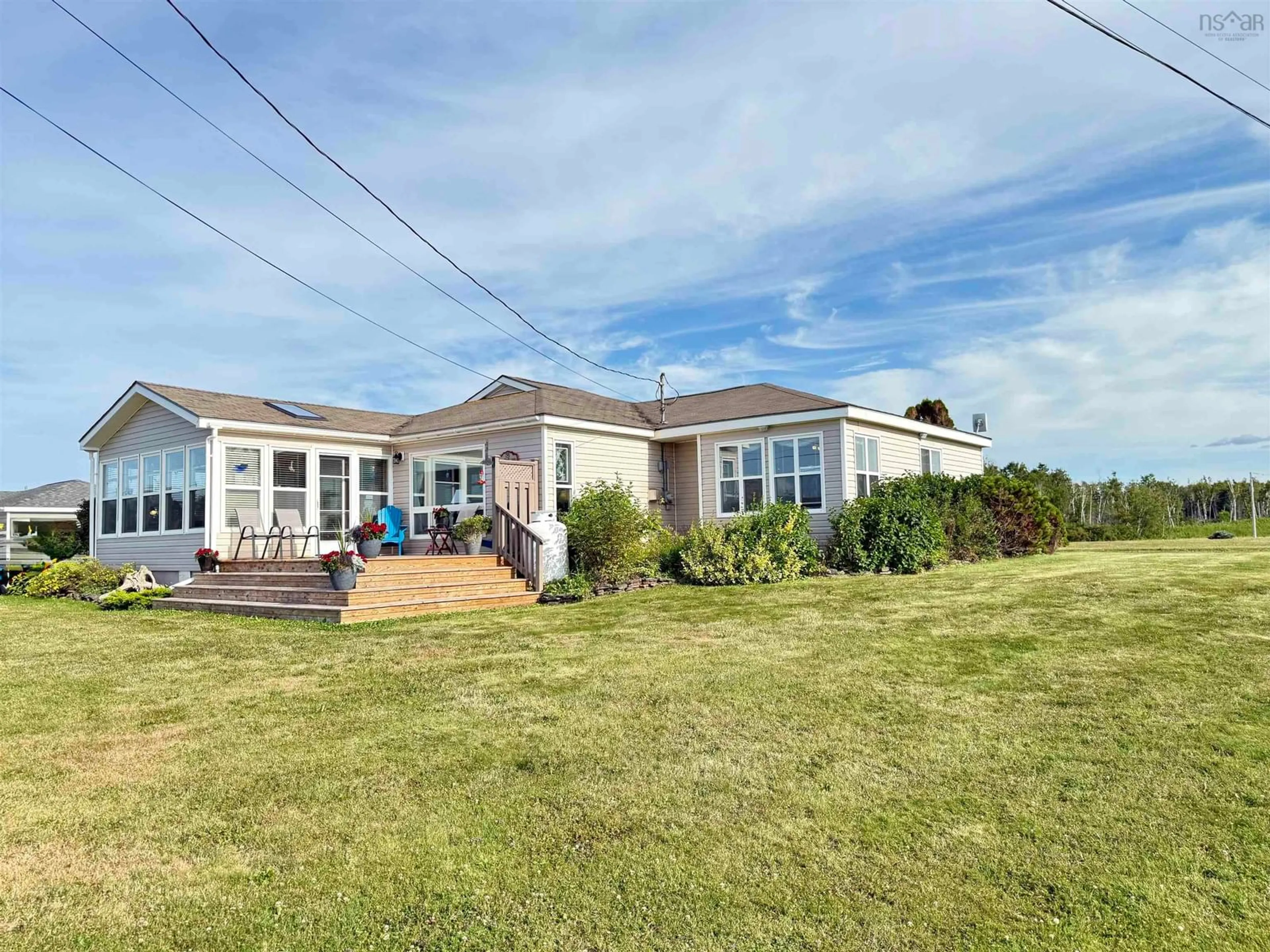 A pic from outside/outdoor area/front of a property/back of a property/a pic from drone, water/lake/river/ocean view for 24 Sea Shell Lane, Caribou River Nova Scotia B0K 1R0