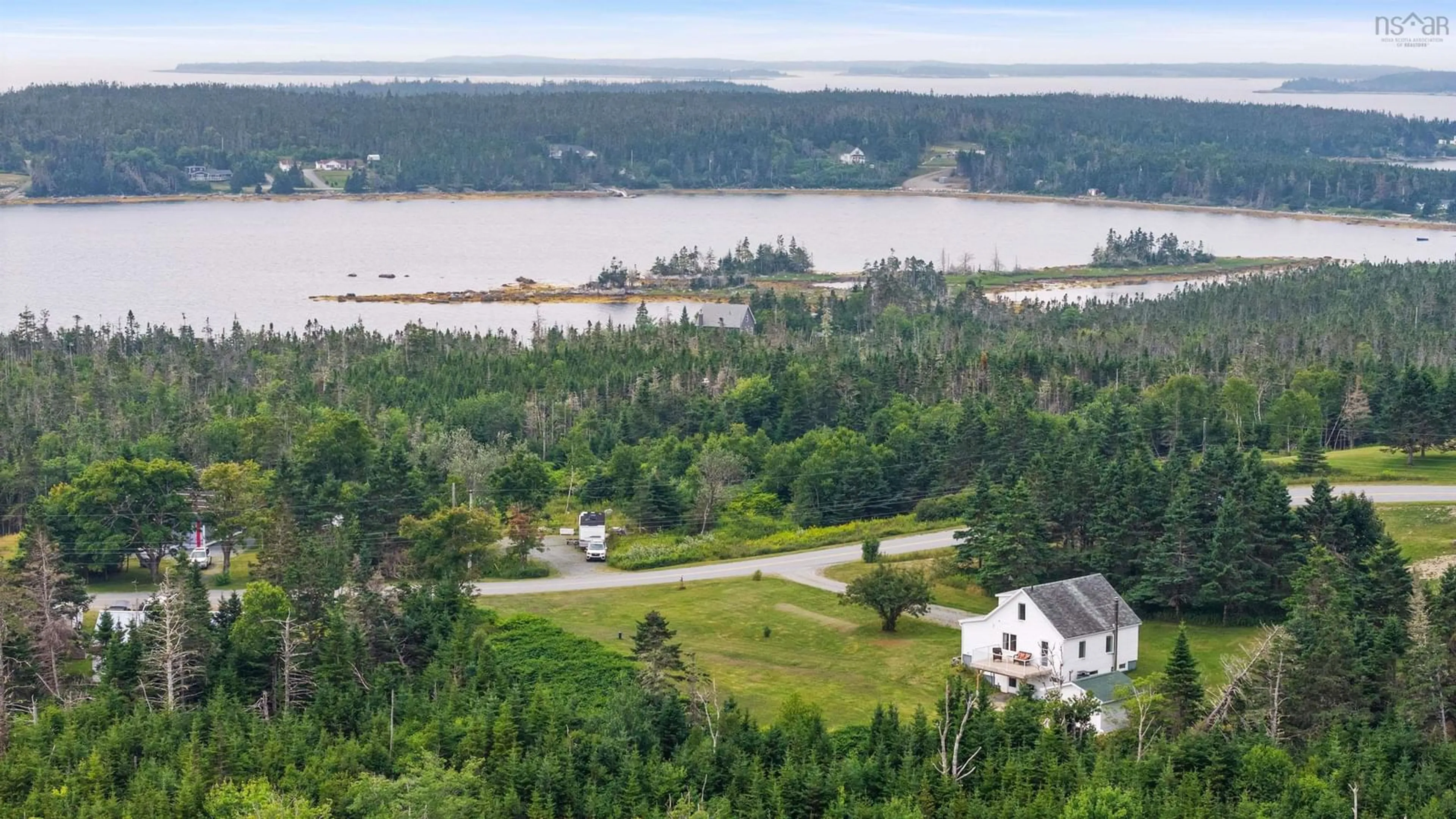 A pic from outside/outdoor area/front of a property/back of a property/a pic from drone, water/lake/river/ocean view for 925 Mushaboom Rd, Mushaboom Nova Scotia B0J 3H0