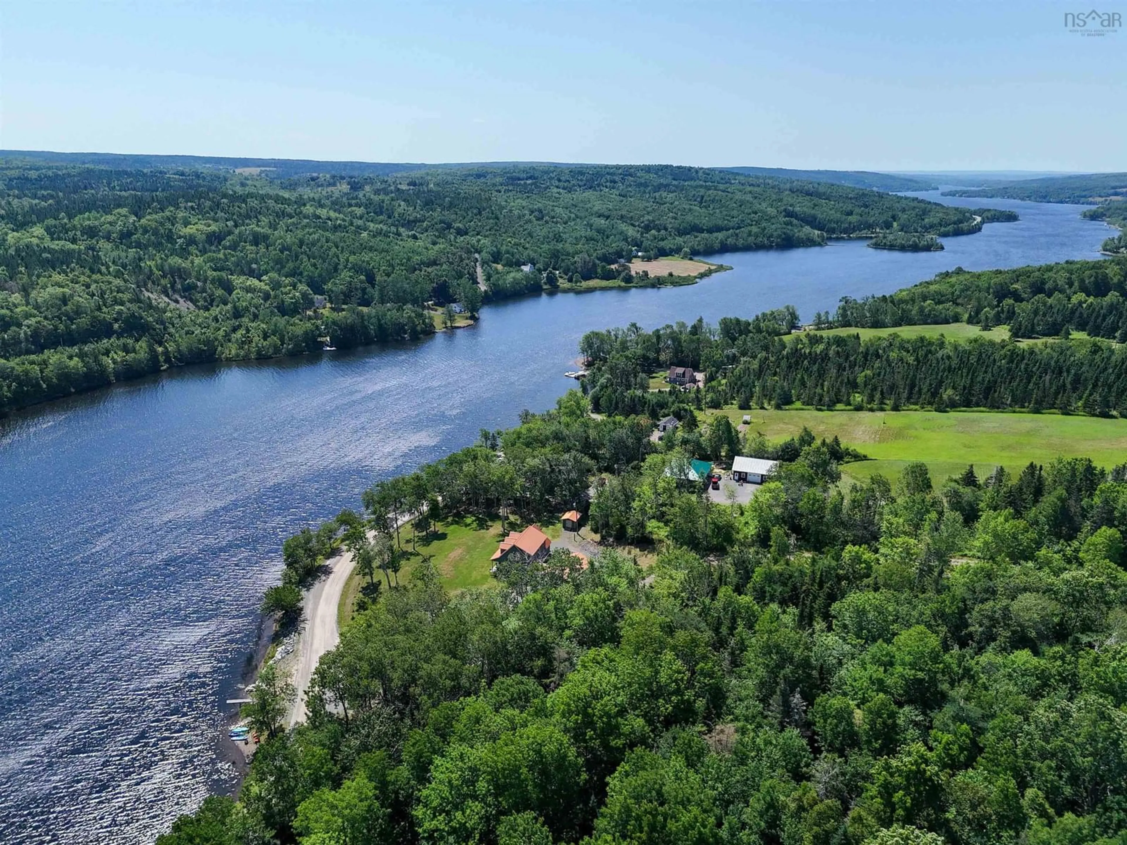A pic from outside/outdoor area/front of a property/back of a property/a pic from drone, water/lake/river/ocean view for 1731 West Side Rd, West Lochaber Nova Scotia B3G 2L3
