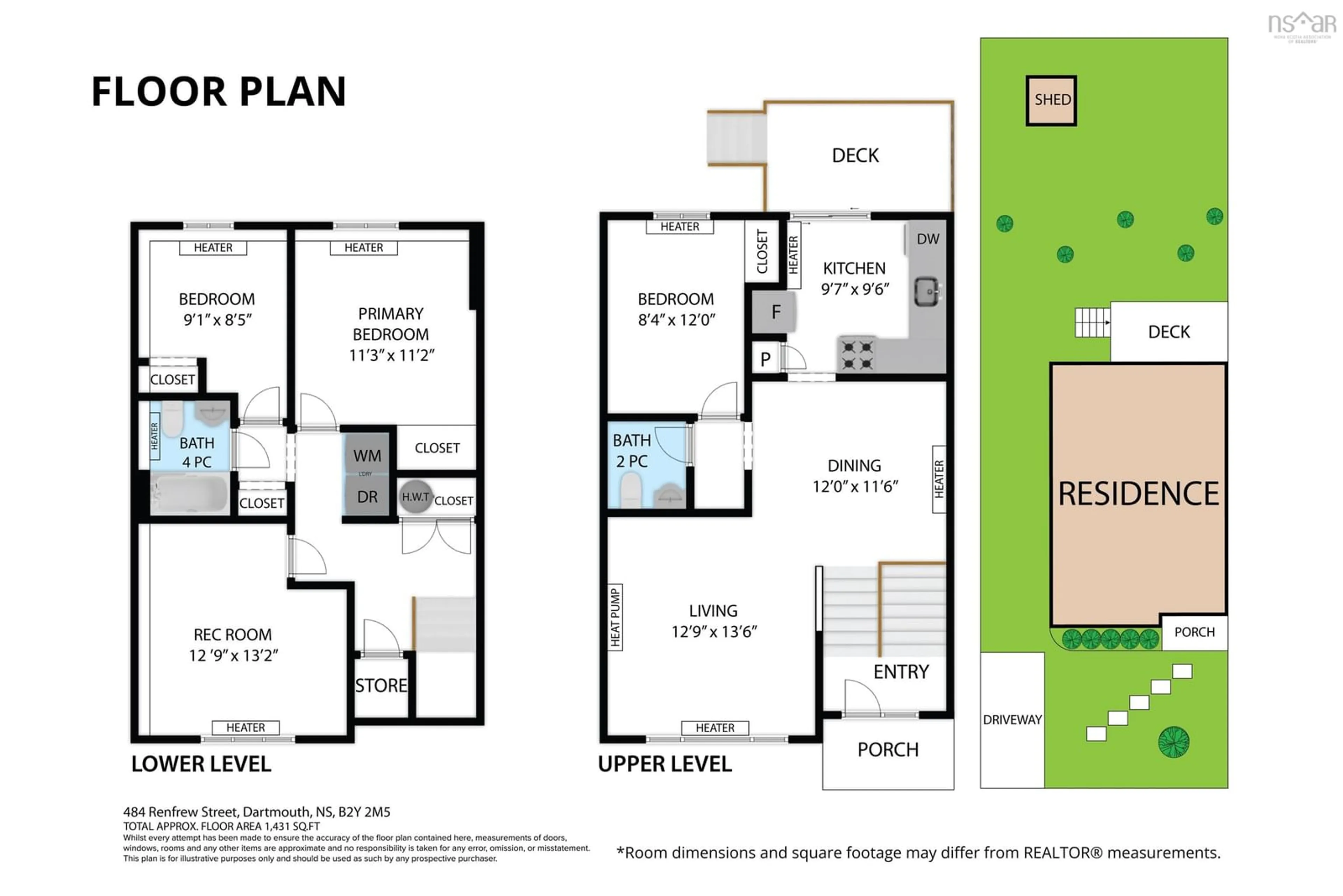 Floor plan for 484 Renfrew St, Dartmouth Nova Scotia B2Y 2M5