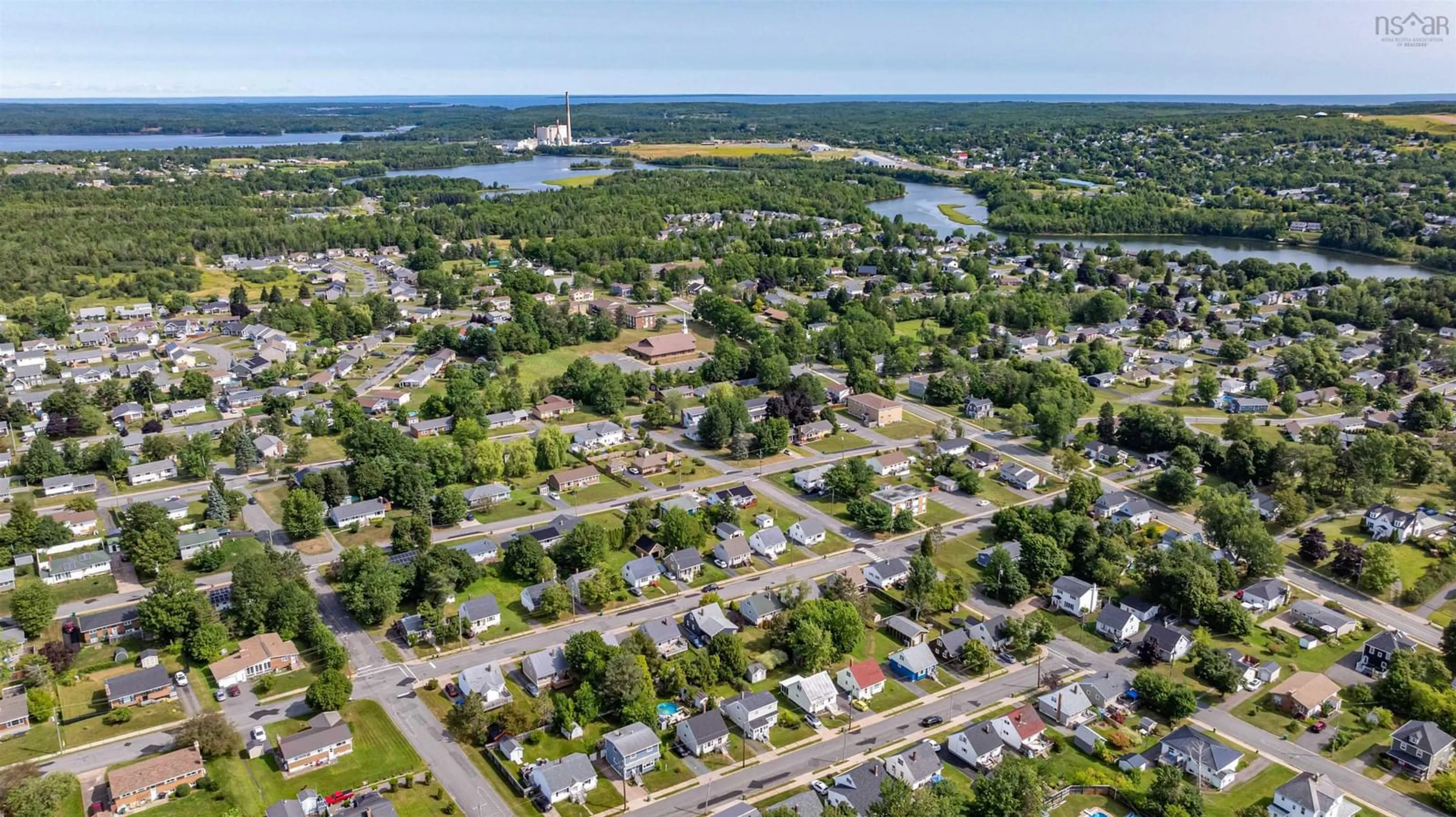 A pic from outside/outdoor area/front of a property/back of a property/a pic from drone, water/lake/river/ocean view for 329 Victoria Ave, New Glasgow Nova Scotia B2H 1W6