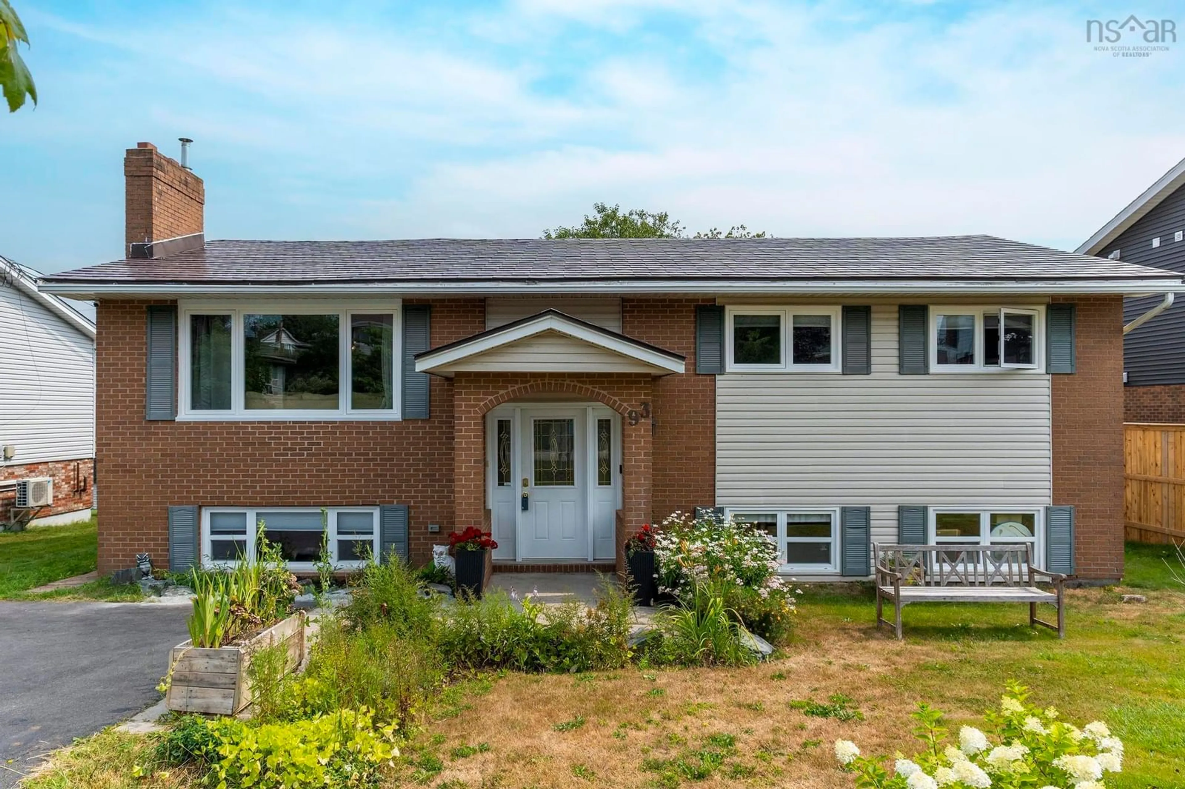 Home with vinyl exterior material, street for 93 Hannebury Dr, Dartmouth Nova Scotia B2V 1P7