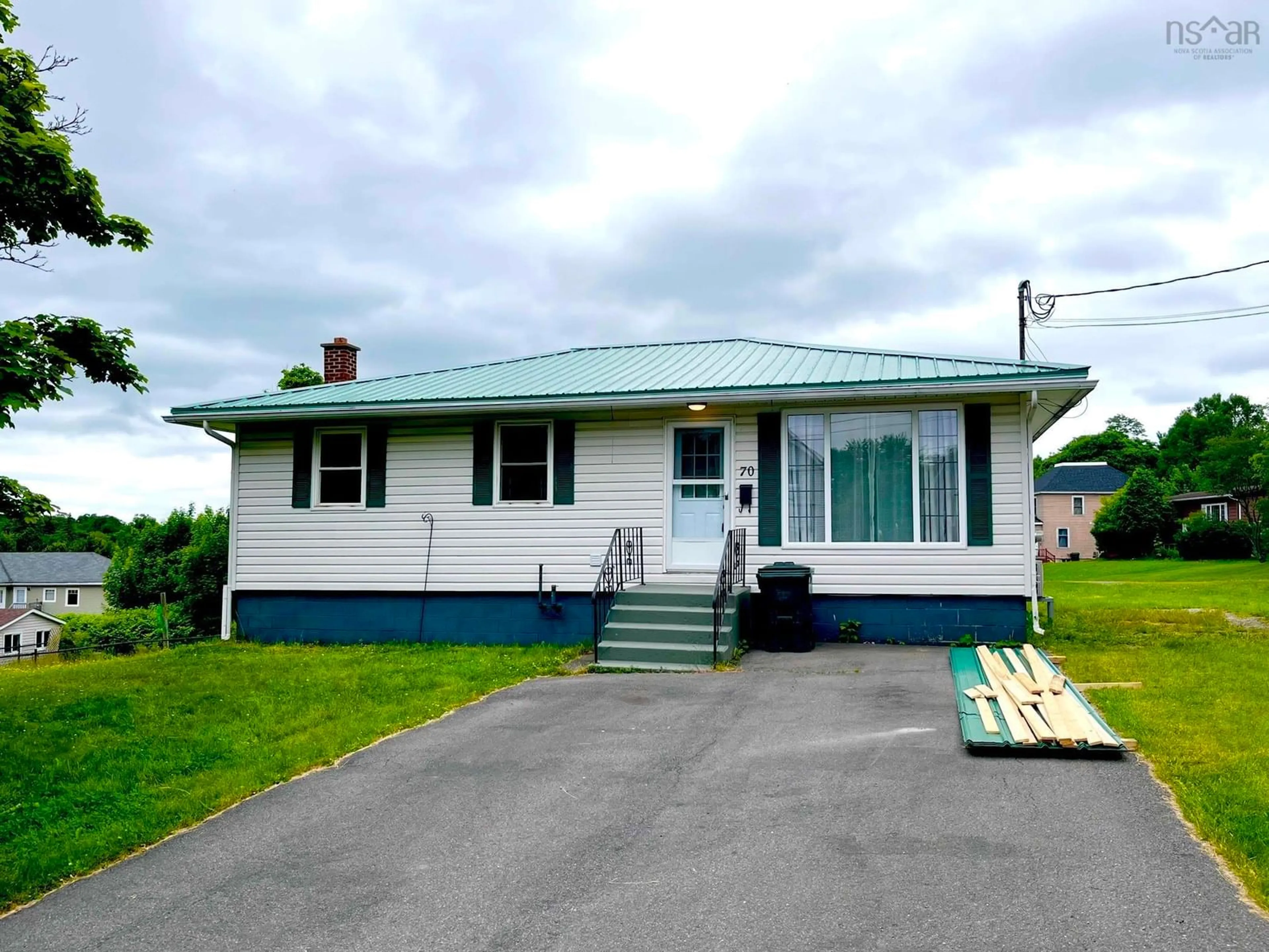Home with vinyl exterior material, street for 70 Croft St, Amherst Nova Scotia B4H 3A1