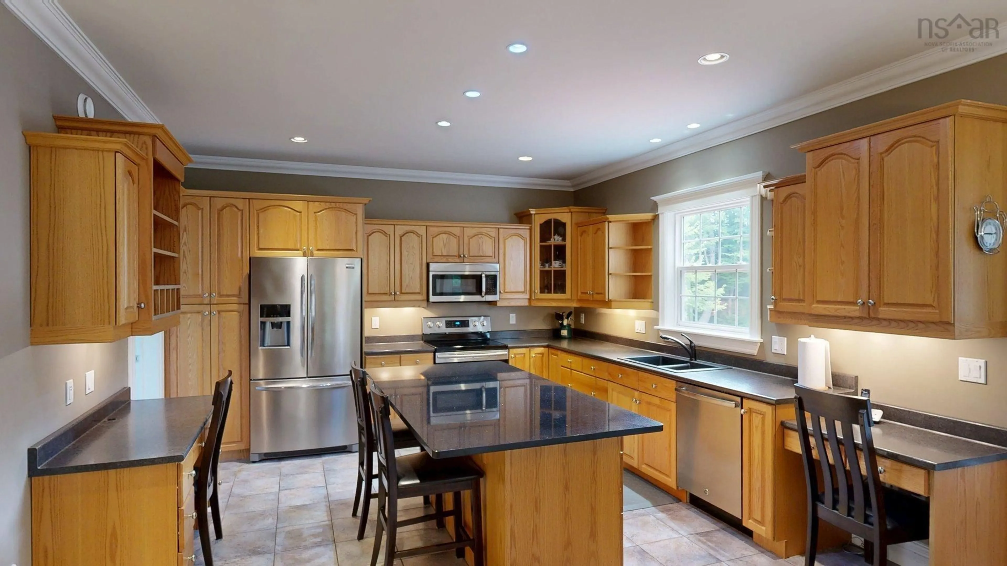 Contemporary kitchen, ceramic/tile floor for 1387 Elise Victoria Drive, Windsor Junction Nova Scotia B2T 1V3