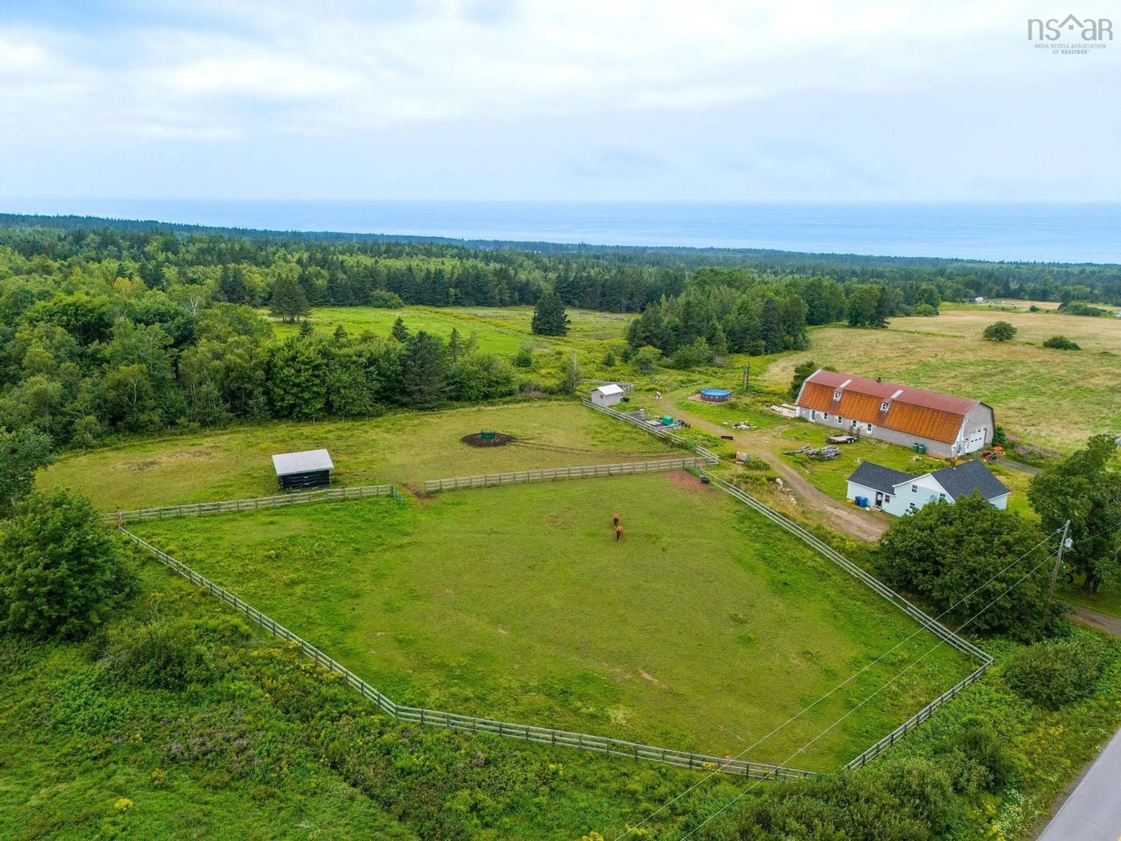 A pic from outside/outdoor area/front of a property/back of a property/a pic from drone, water/lake/river/ocean view for 239 Brinton Road, Port Lorne Nova Scotia B0S 1L0
