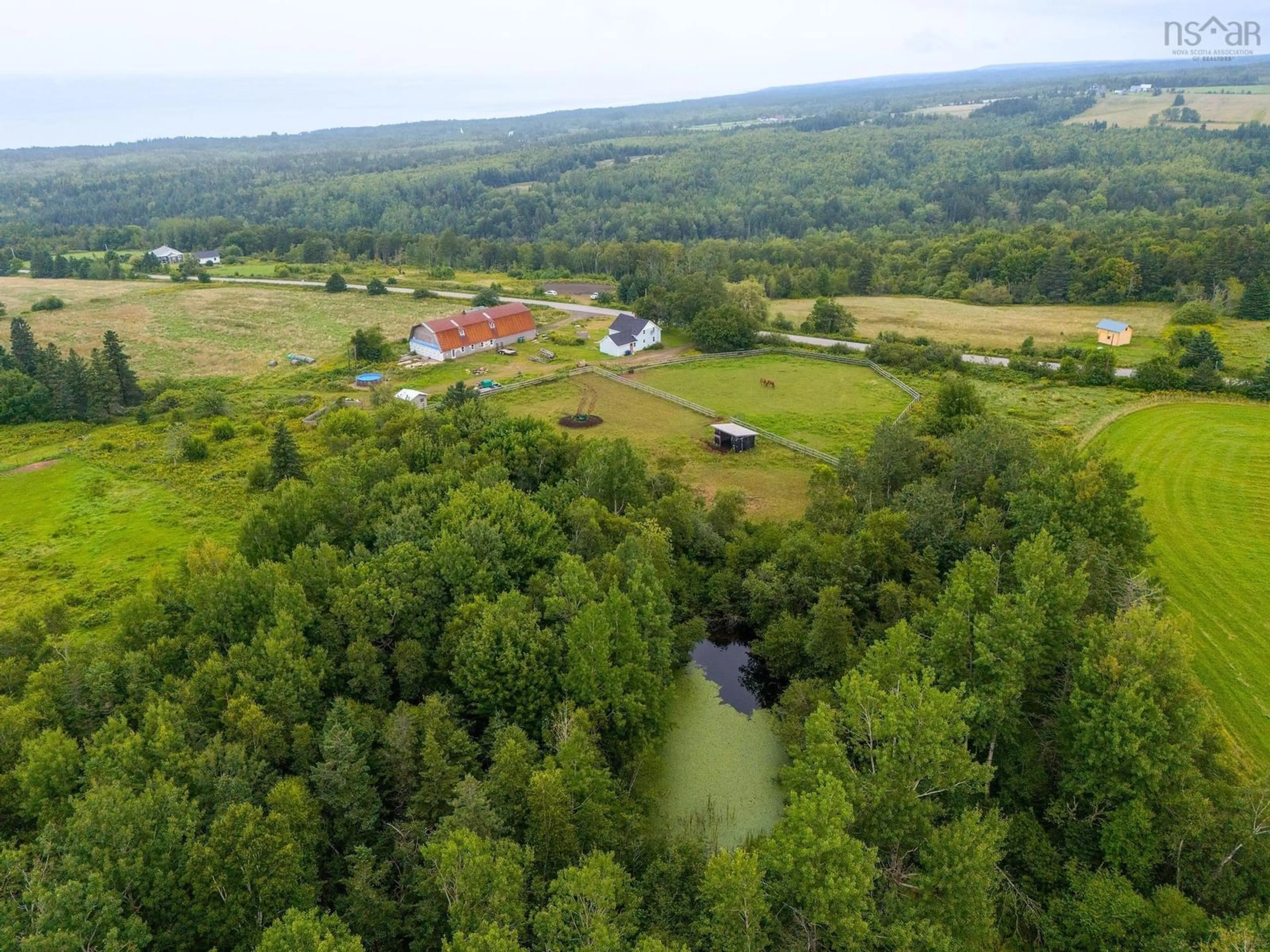 A pic from outside/outdoor area/front of a property/back of a property/a pic from drone, water/lake/river/ocean view for 239 Brinton Road, Port Lorne Nova Scotia B0S 1L0