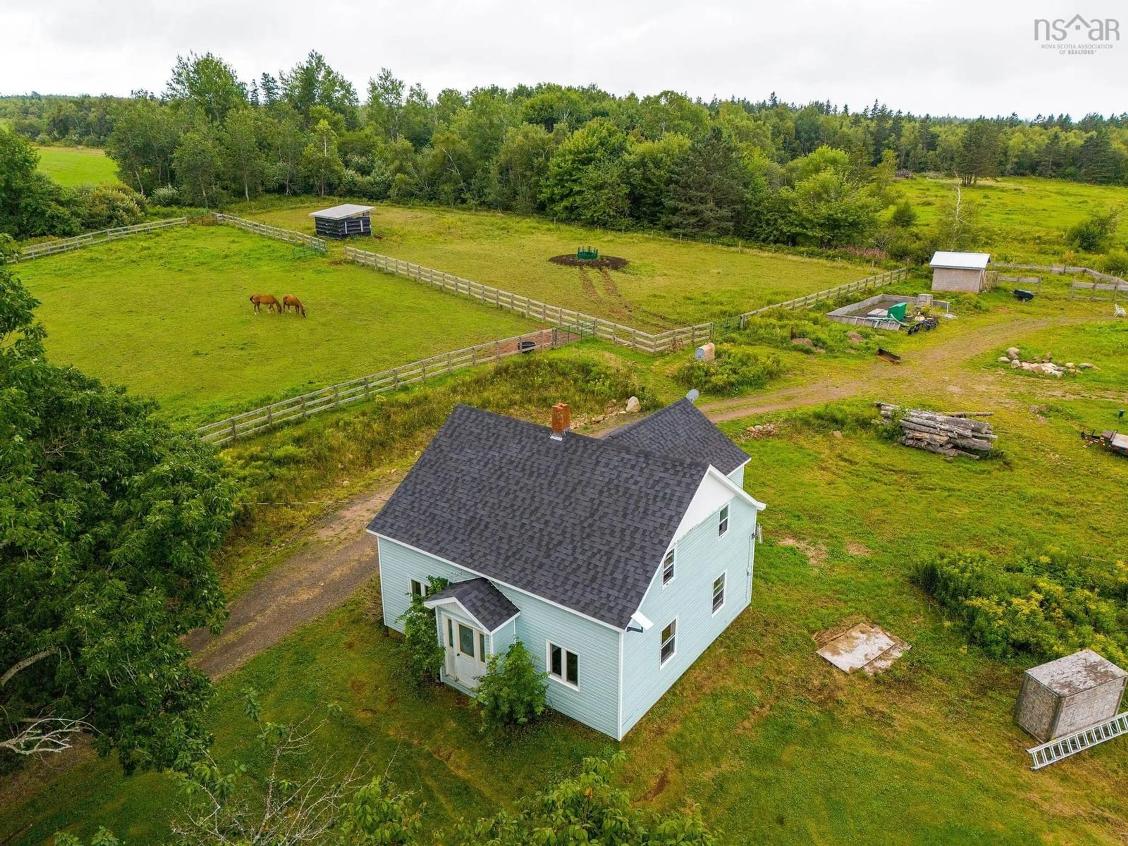 A pic from outside/outdoor area/front of a property/back of a property/a pic from drone, building for 239 Brinton Road, Port Lorne Nova Scotia B0S 1L0