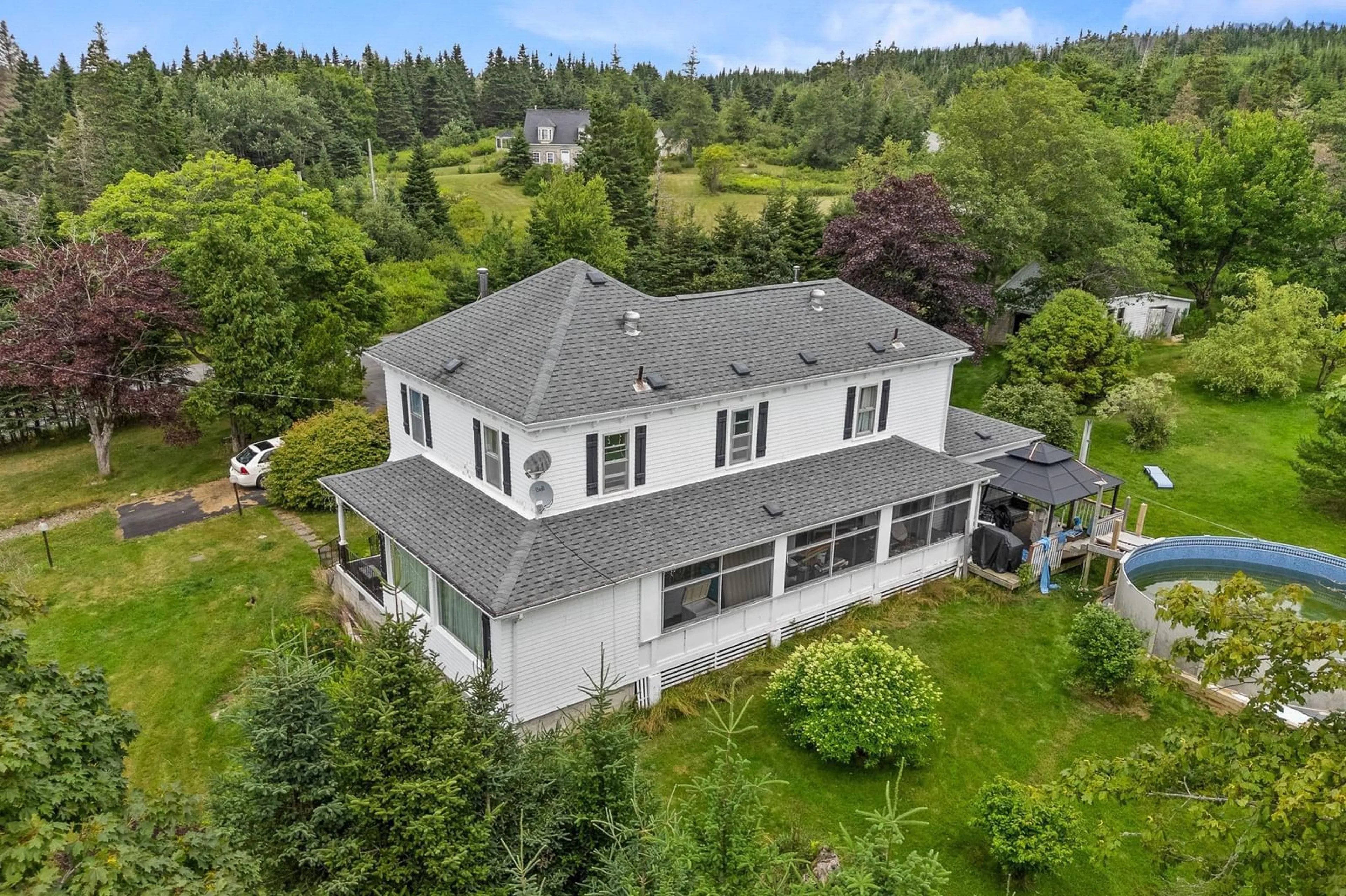 A pic from outside/outdoor area/front of a property/back of a property/a pic from drone, unknown for 8 Dufferin Mines Rd, Port Dufferin Nova Scotia B0J 2R0