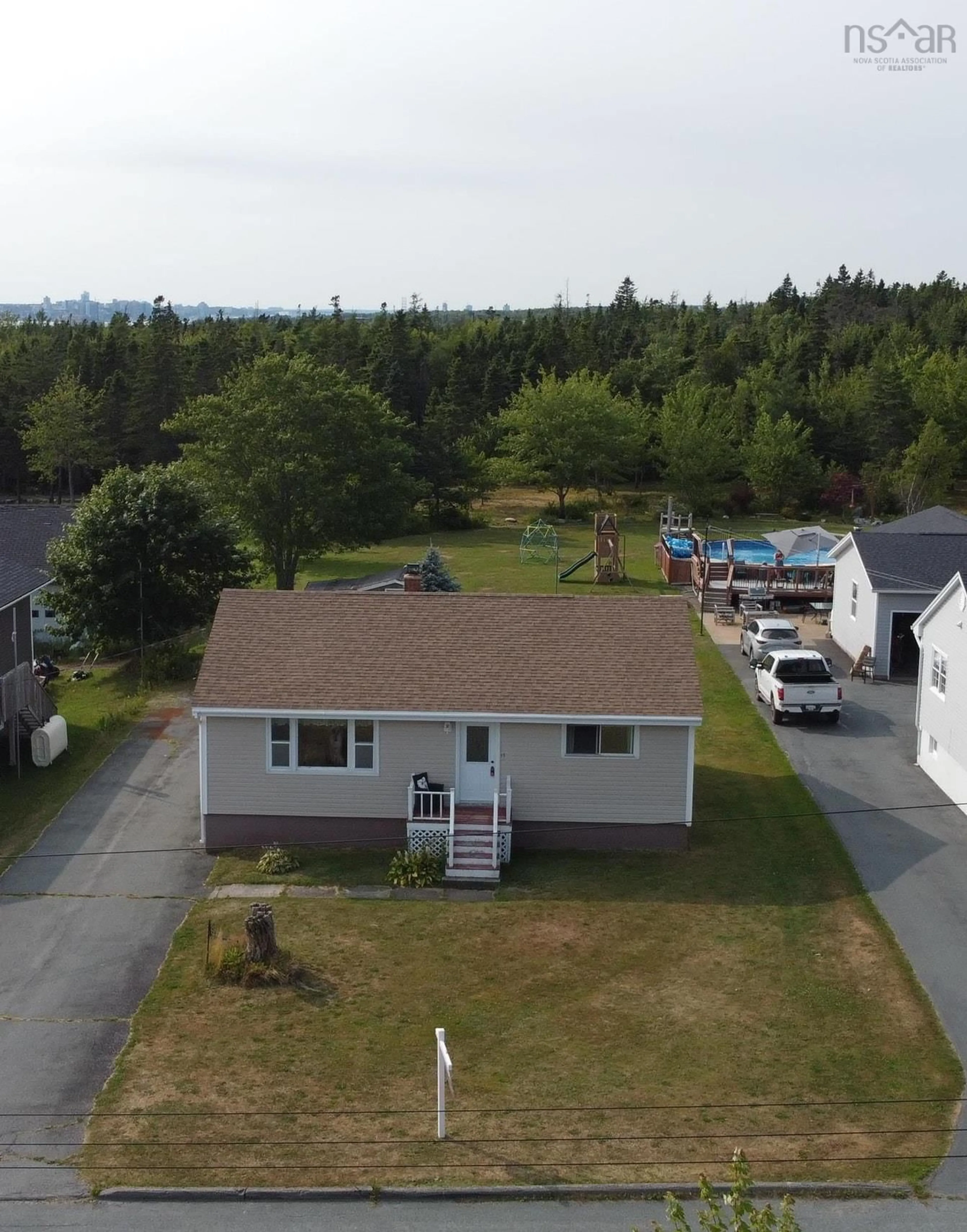 A pic from outside/outdoor area/front of a property/back of a property/a pic from drone, street for 70 Hornes Rd, Eastern Passage Nova Scotia B3G 1A4