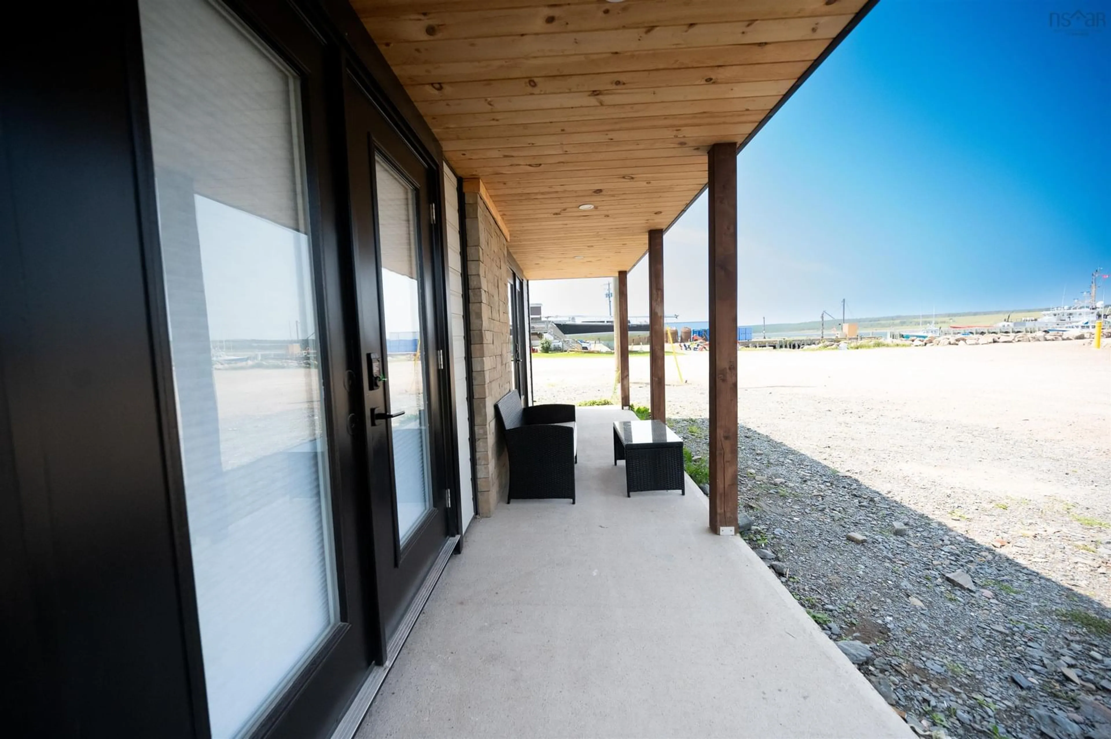 Patio, water/lake/river/ocean view for 15409 C Cabot Trail, Chéticamp Nova Scotia B0E 1H0