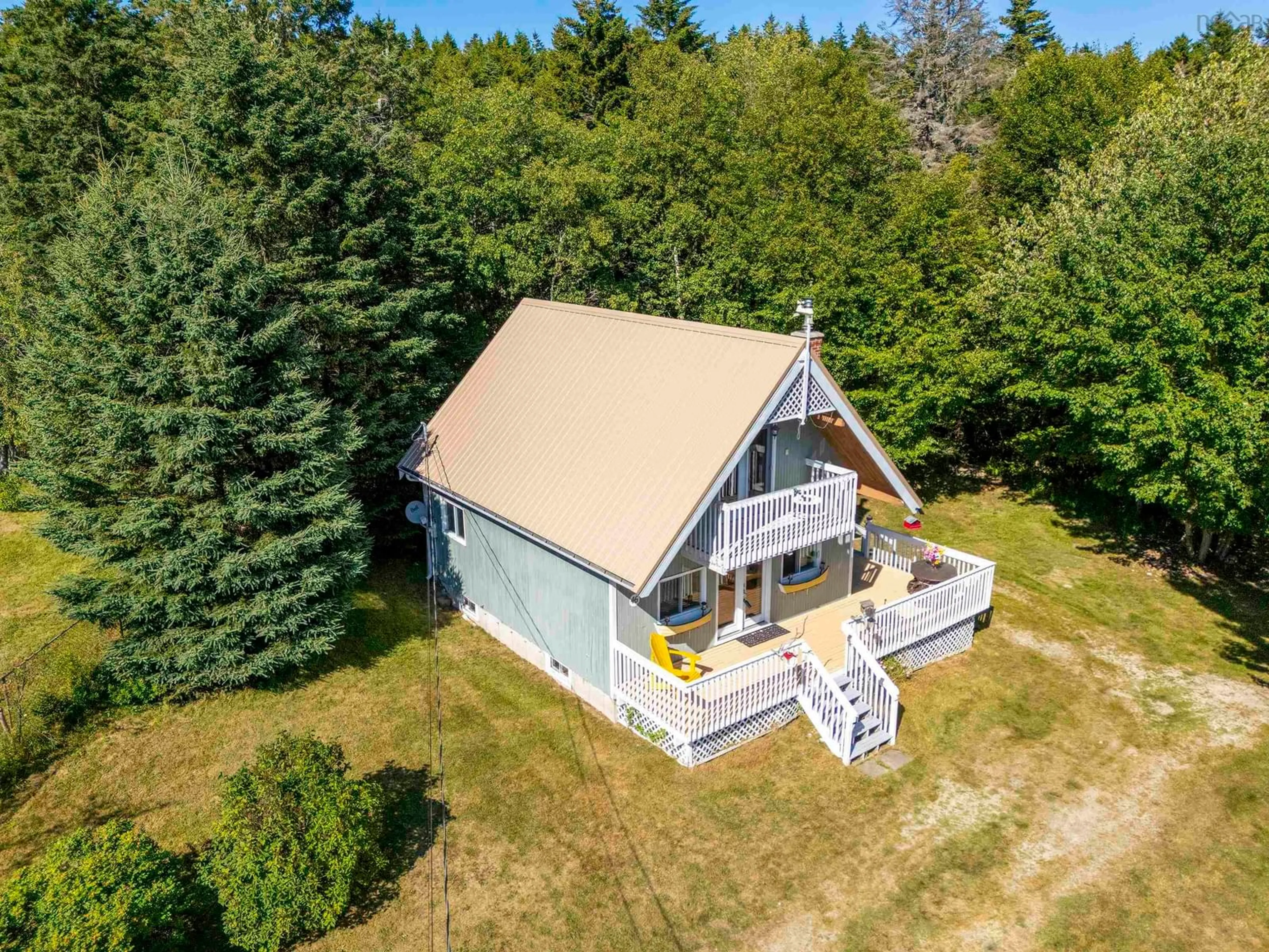 A pic from outside/outdoor area/front of a property/back of a property/a pic from drone, water/lake/river/ocean view for 46 Awalts Rd, Bayswater Nova Scotia B0J 1T0