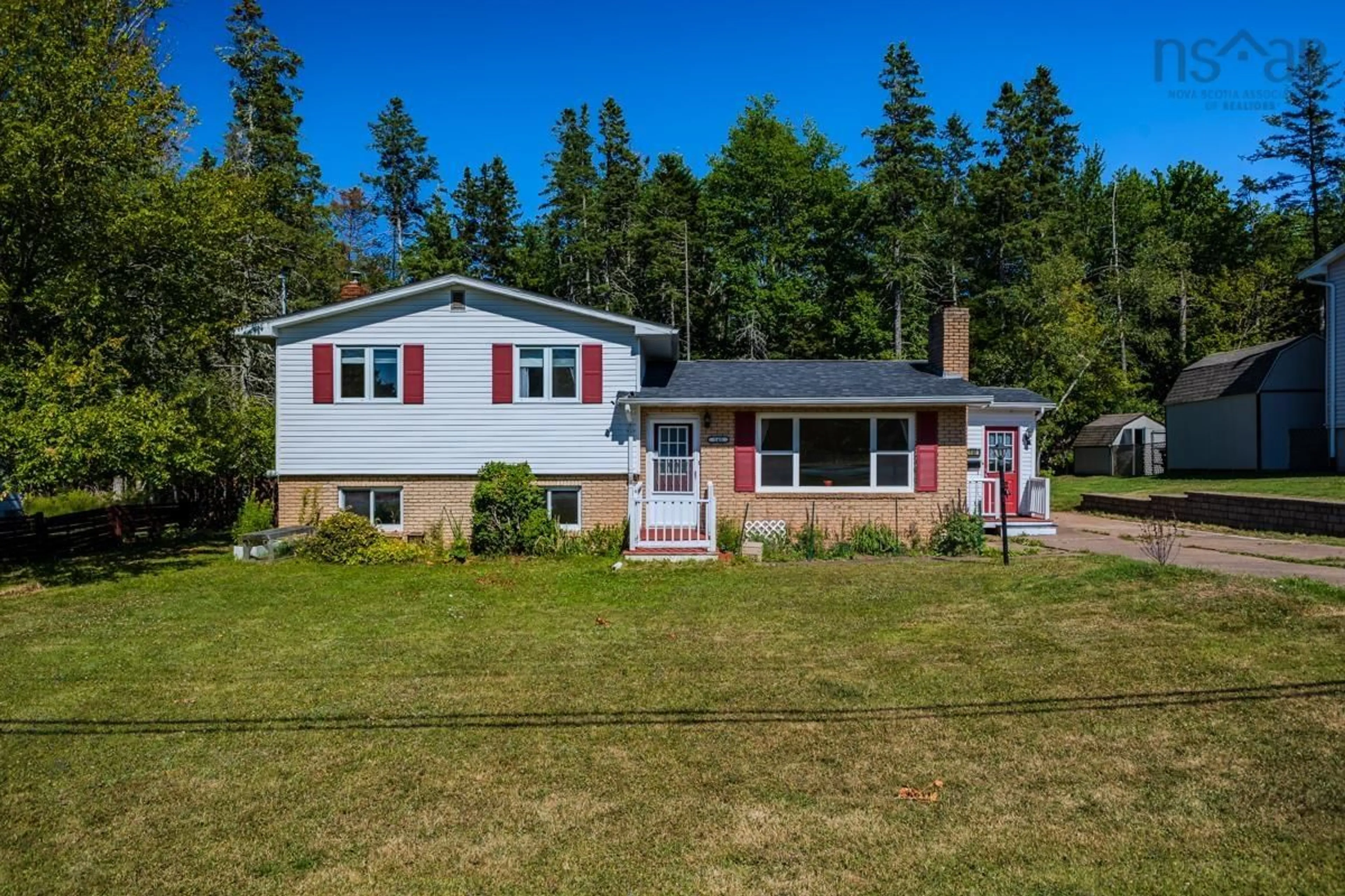 A pic from outside/outdoor area/front of a property/back of a property/a pic from drone, water/lake/river/ocean view for 140 Spruce Dr, Salmon River Nova Scotia B2N 5R5