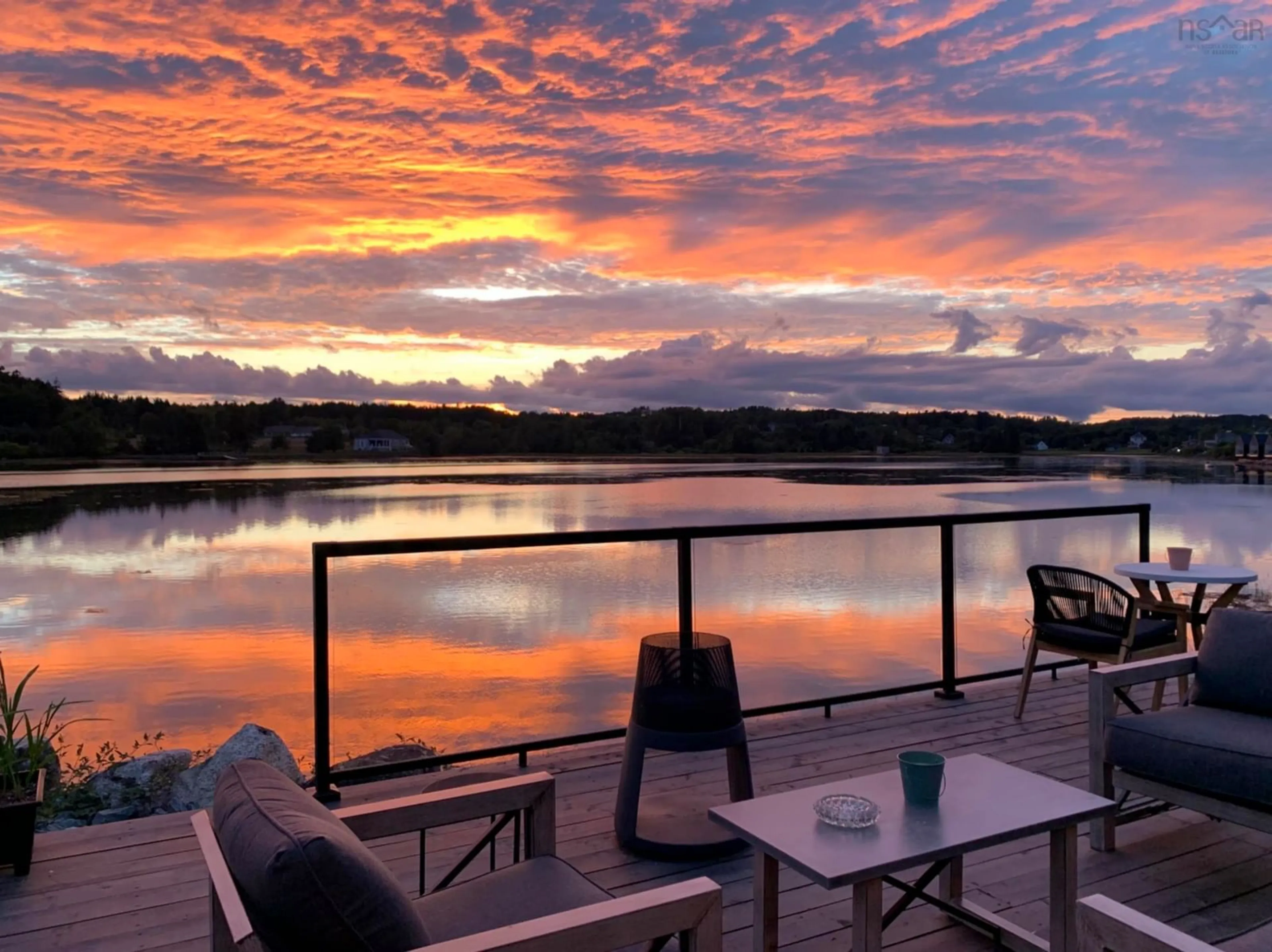 Patio, water/lake/river/ocean view for 693 Masons Beach Rd #6, First South Nova Scotia B0J 2C0