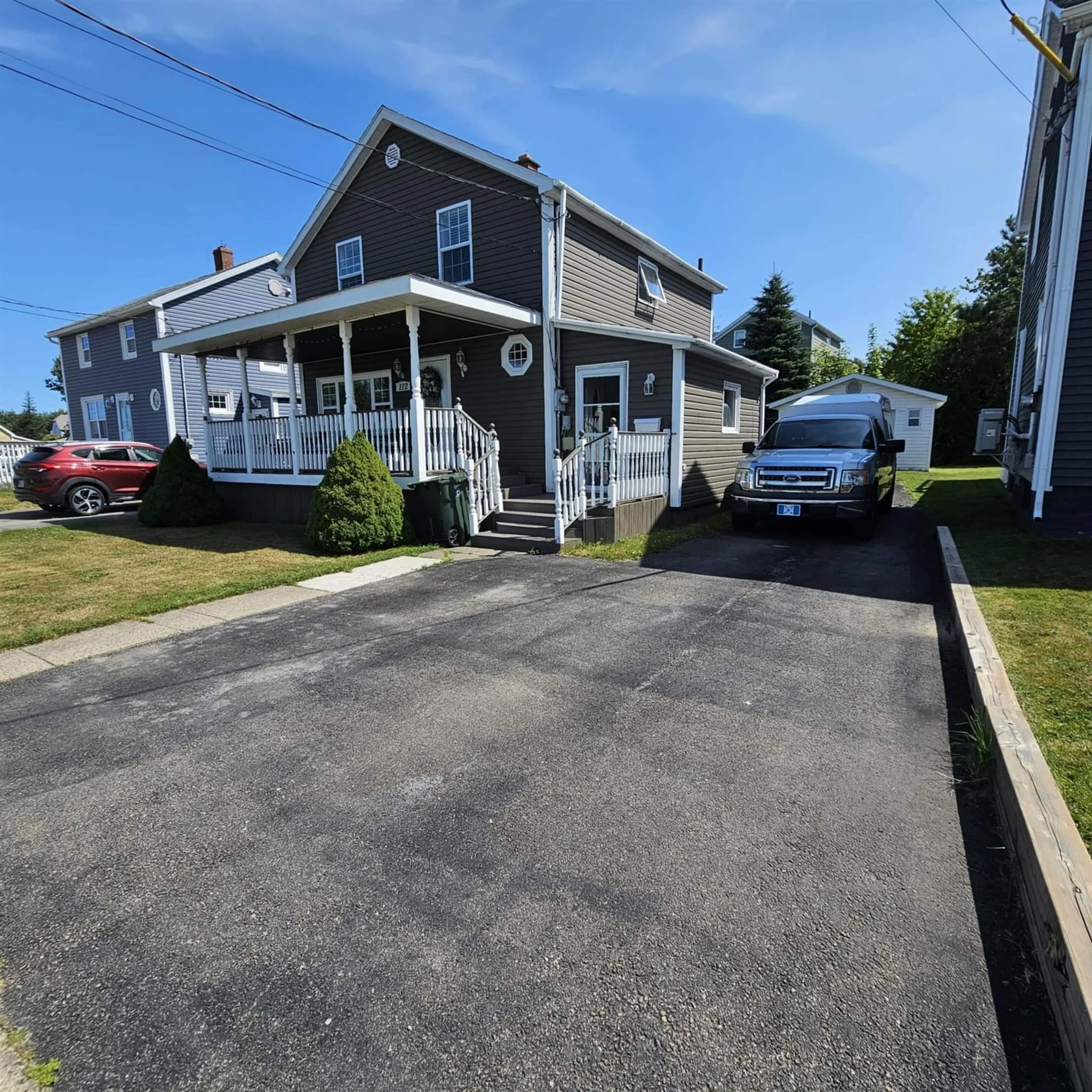 A pic from outside/outdoor area/front of a property/back of a property/a pic from drone, street for 112 St Anns St, Sydney Nova Scotia B1N 1A7