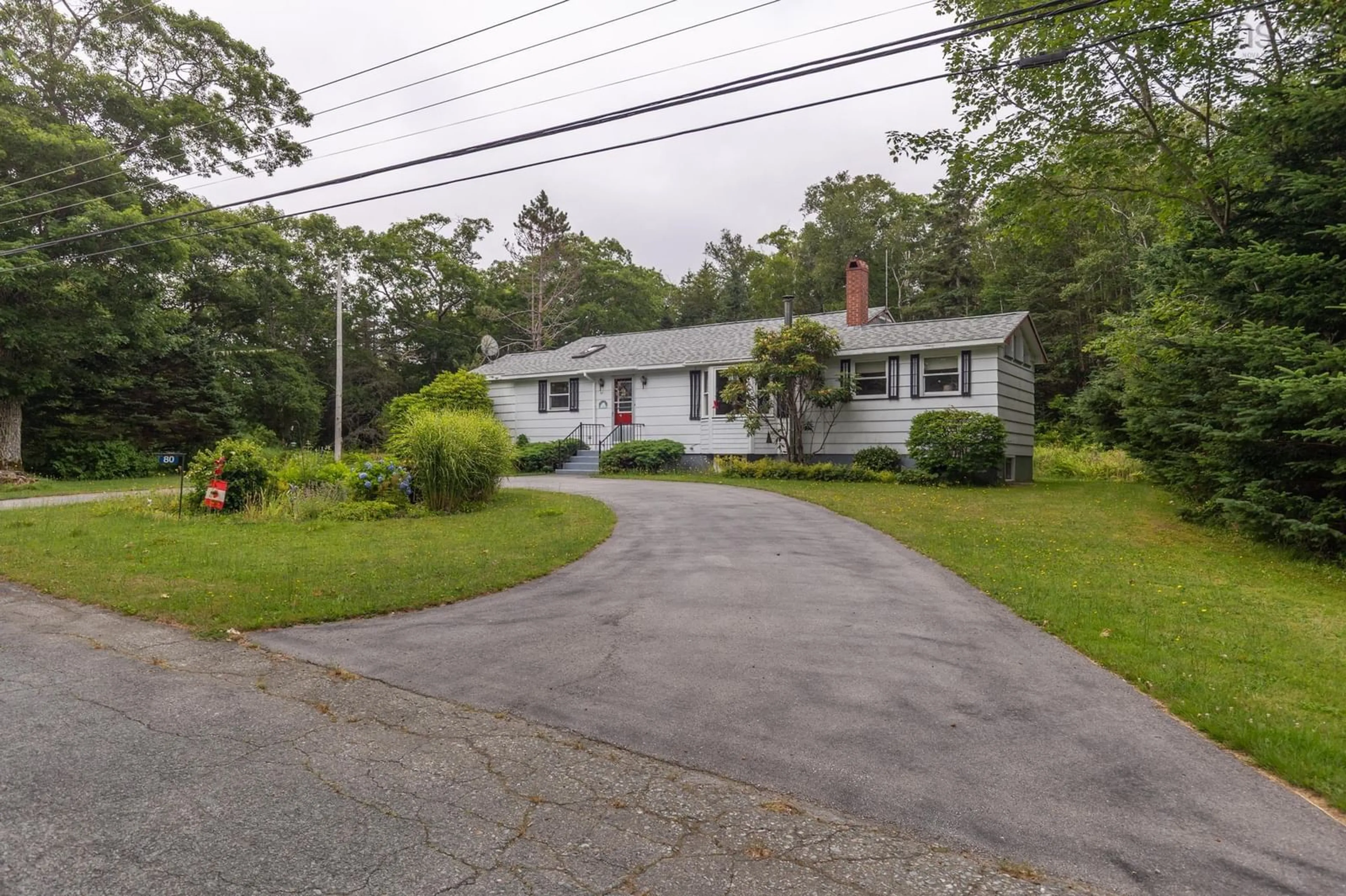 A pic from outside/outdoor area/front of a property/back of a property/a pic from drone, street for 80 Chemin Old Oak Rd, Glenwood Nova Scotia B0W 1W0