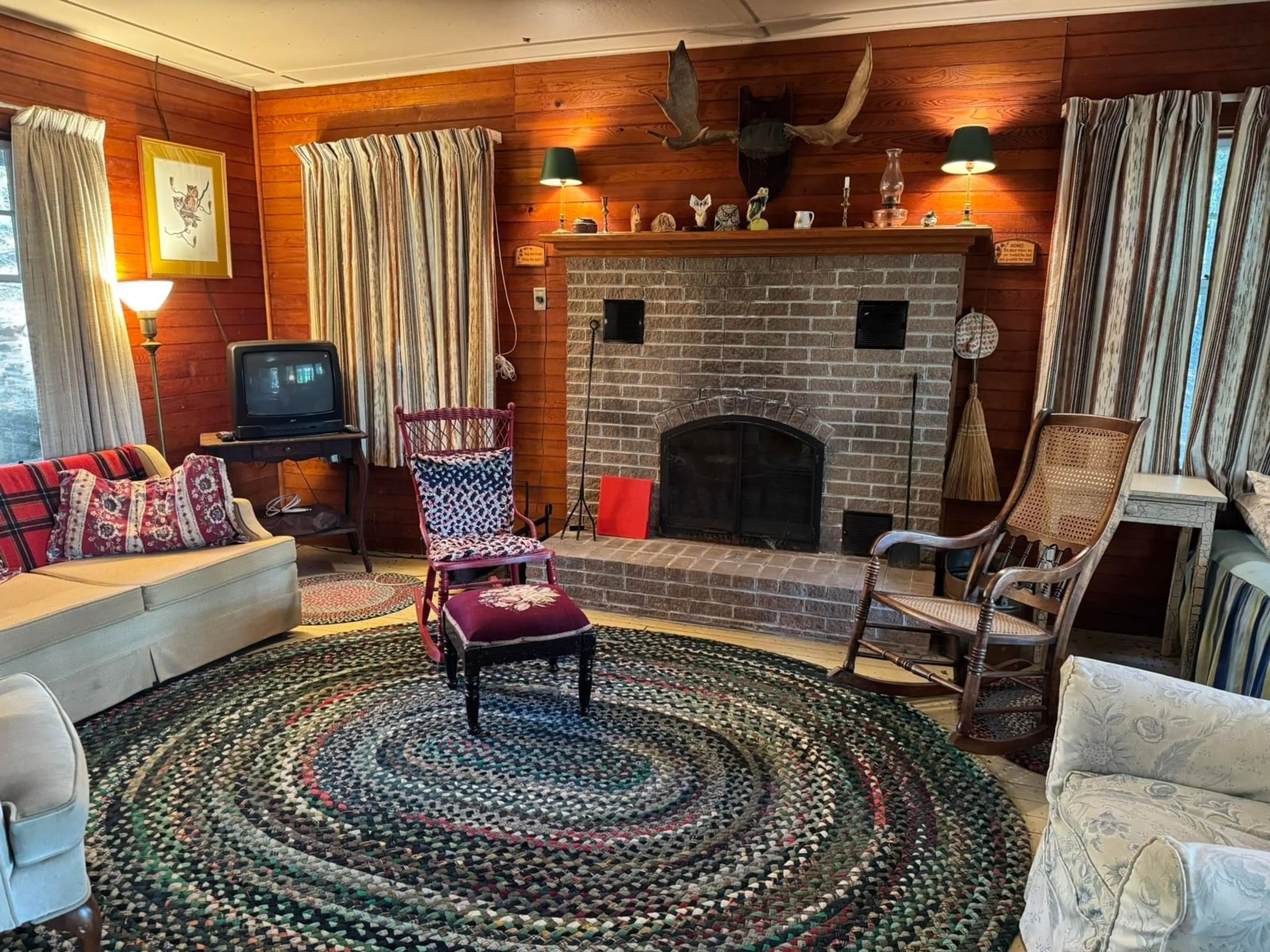 Living room with furniture, carpet floor for 67 Jud Freeman Rd, Greenfield Nova Scotia B0T 1E0