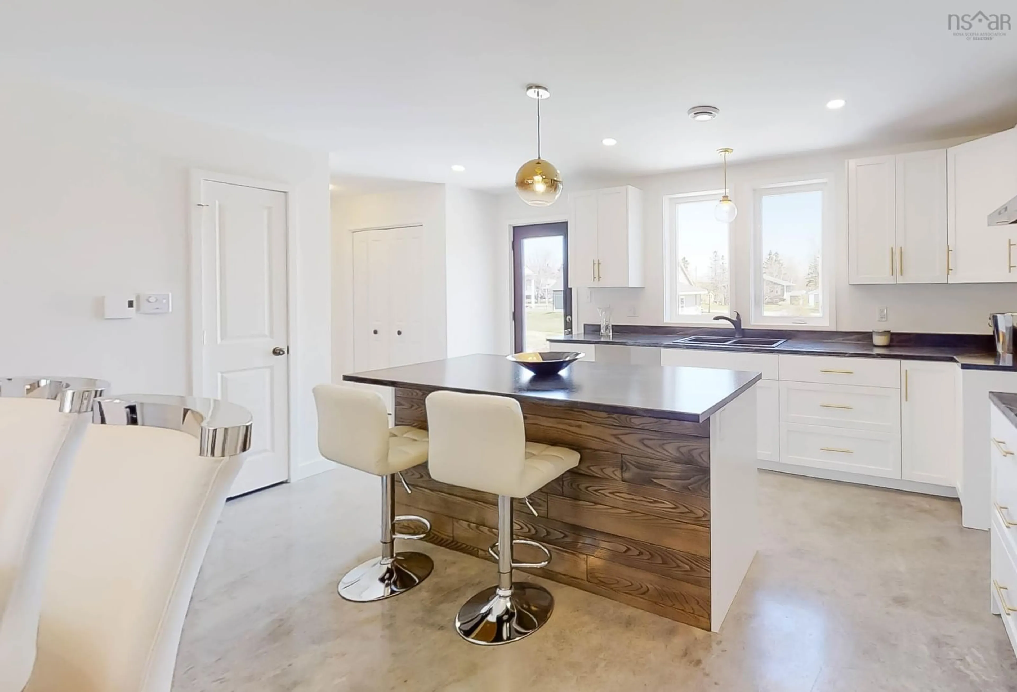Contemporary kitchen, ceramic/tile floor for 3 Autumn Dr, Berwick Nova Scotia B0P 1E0